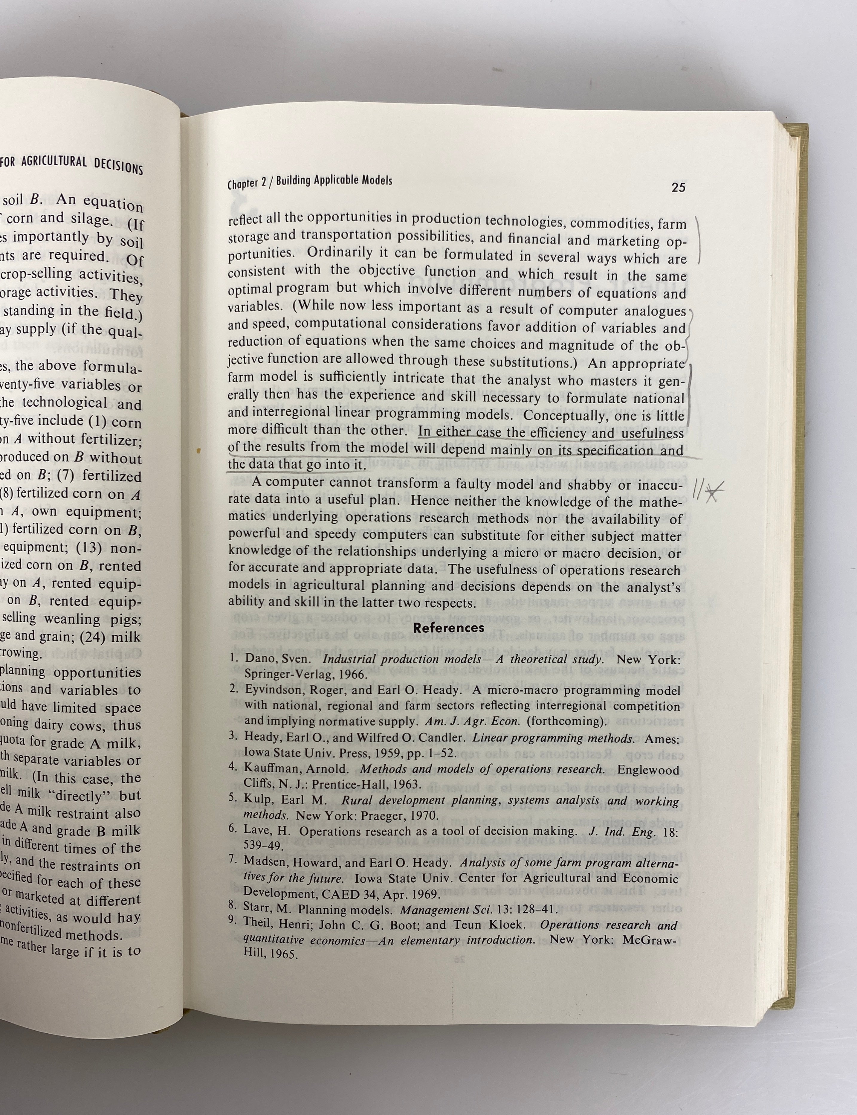 Operations Research Methods for Agricultural Decisions 1972 1st Edition HC
