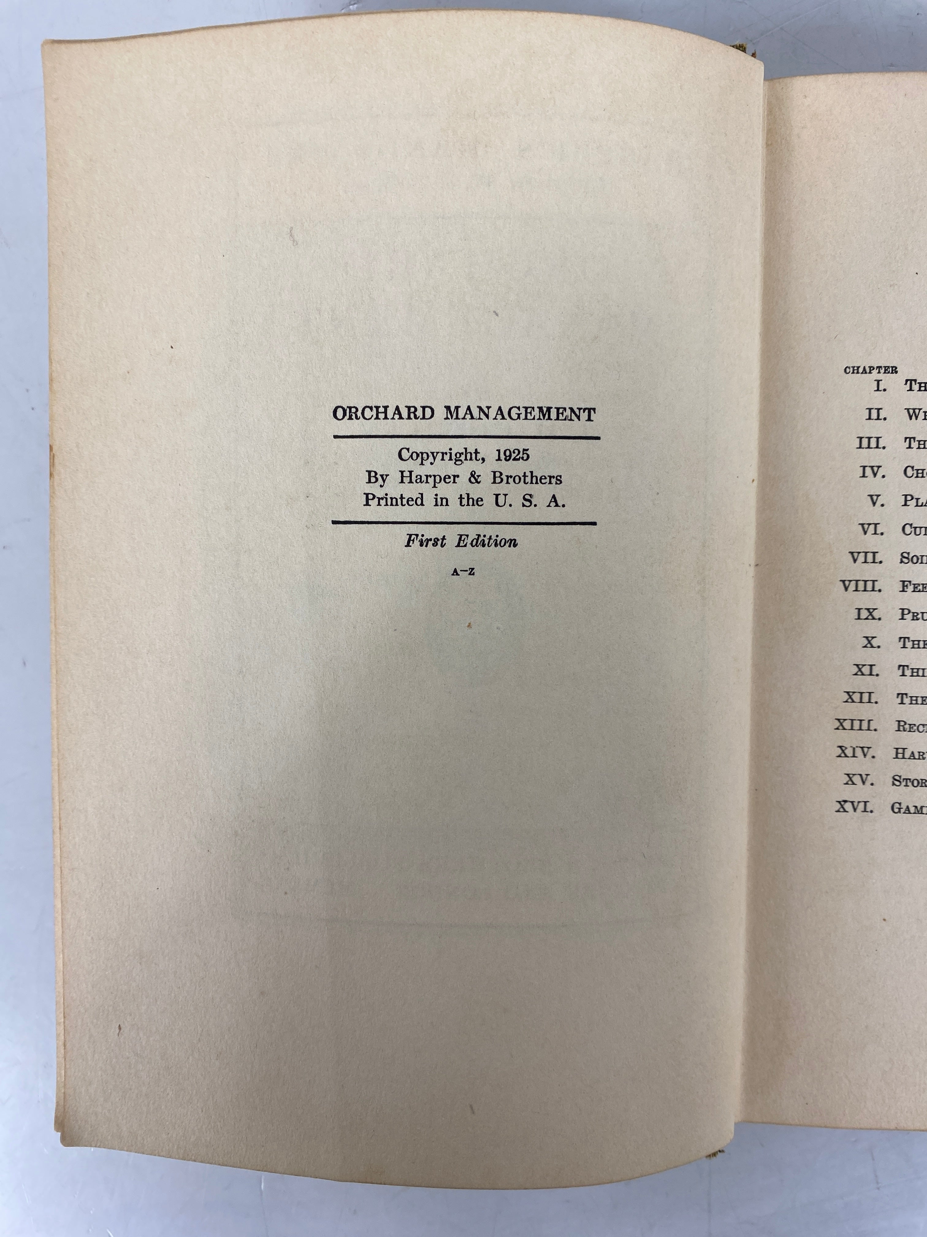 Orchard Management by J.H. Gourley 1925 Rare Antique 1st Edition HC