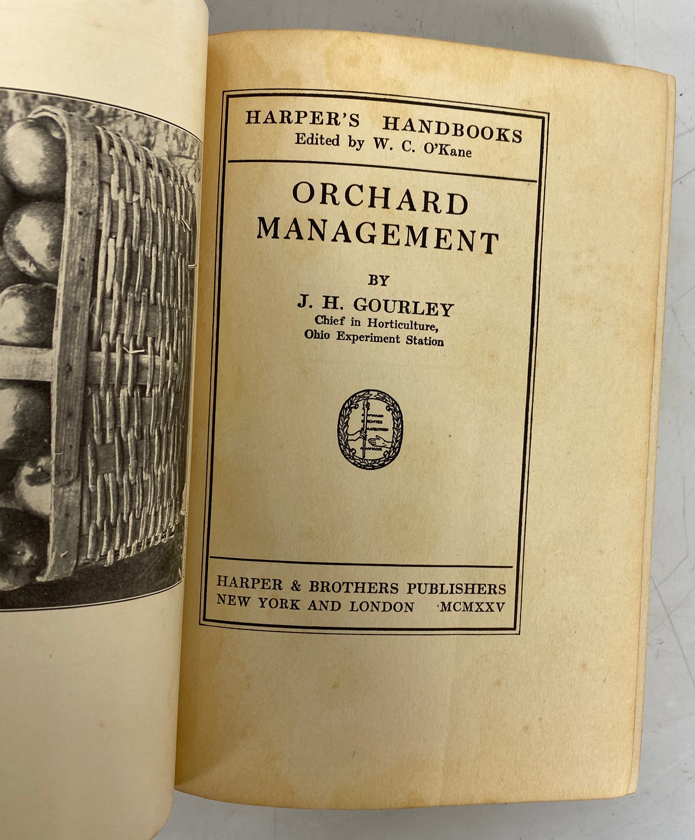 Orchard Management by J.H. Gourley 1925 Rare Antique 1st Edition HC