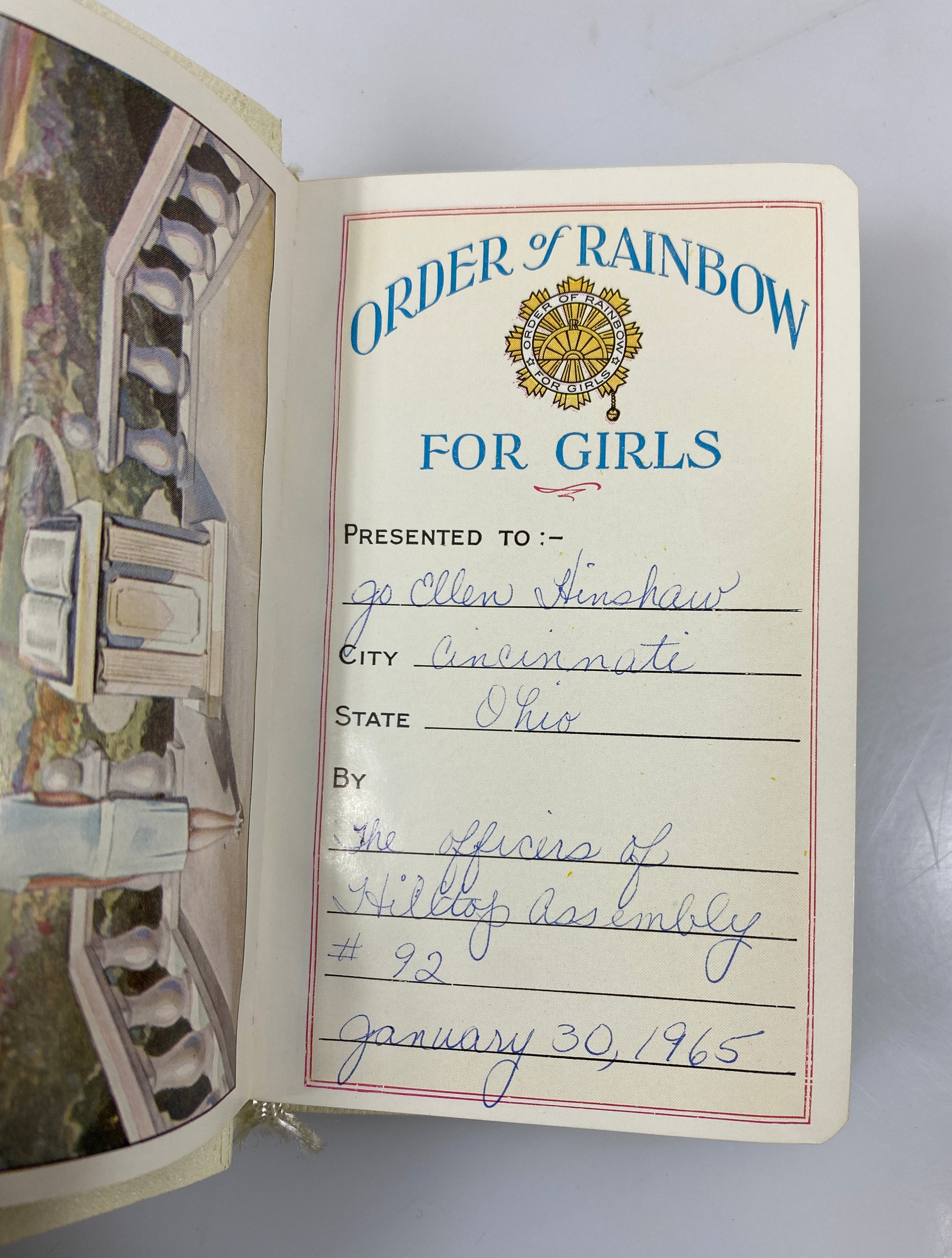 Order of Rainbow for Girls Holy Bible 1929 Slipcase
