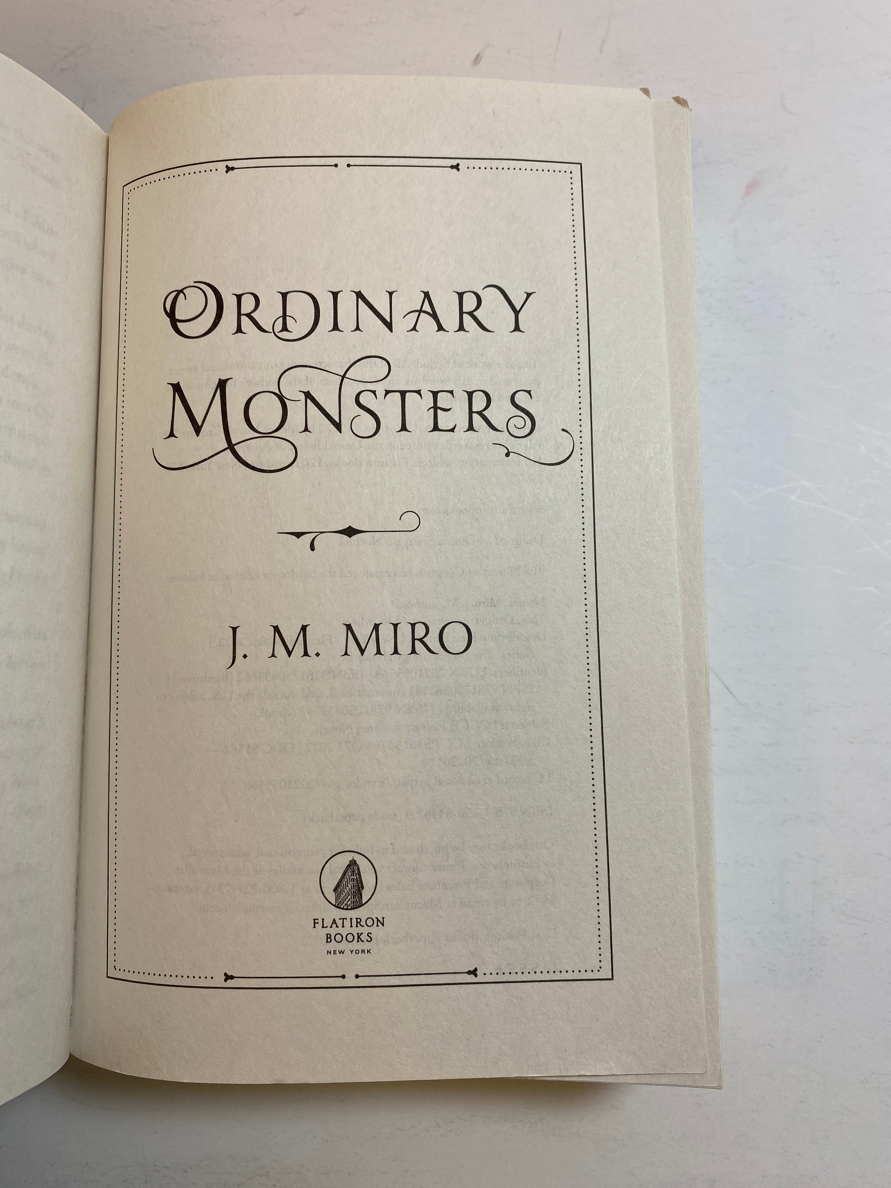 Ordinary Monsters JM Miro SC 2023