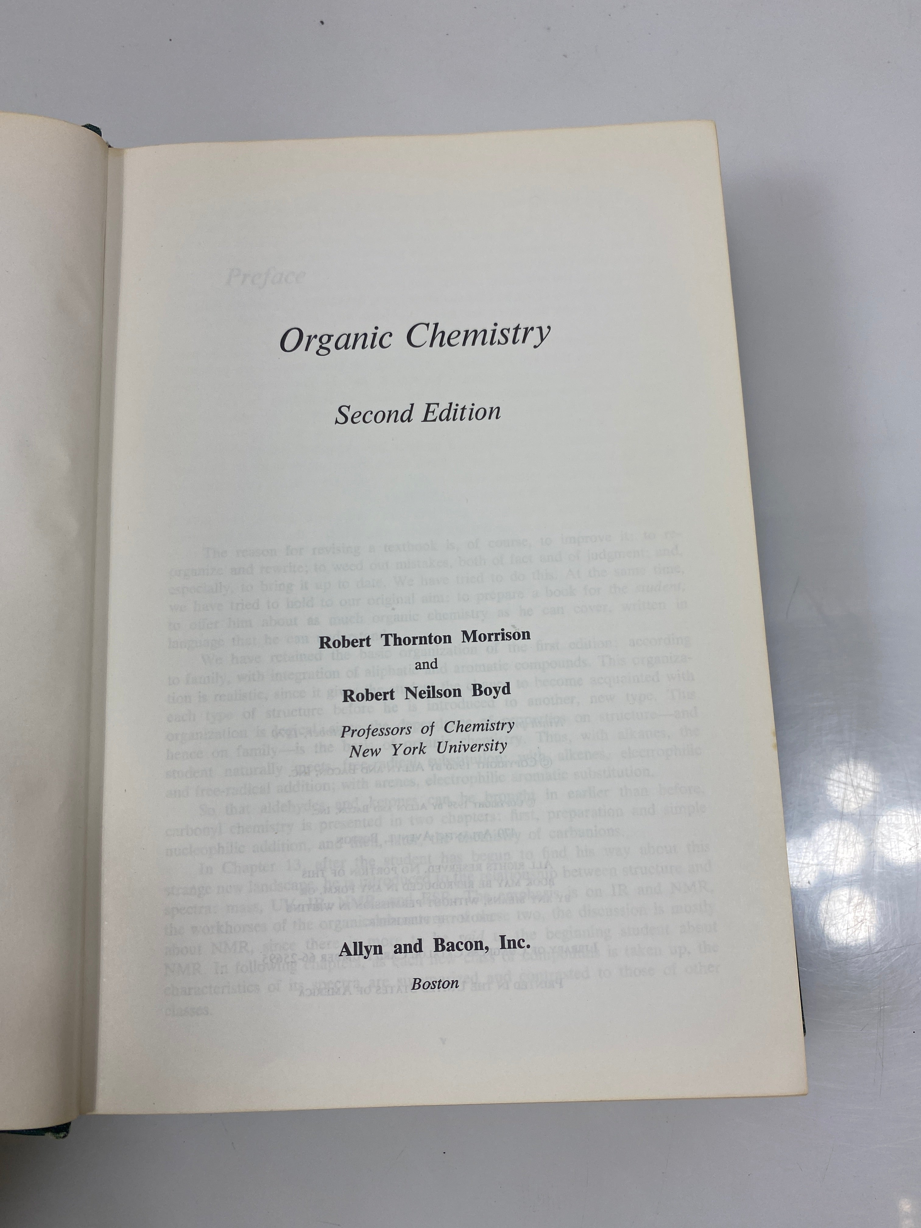 Organic Chemistry 2nd Edition Morrison/Boyd 1970 HC