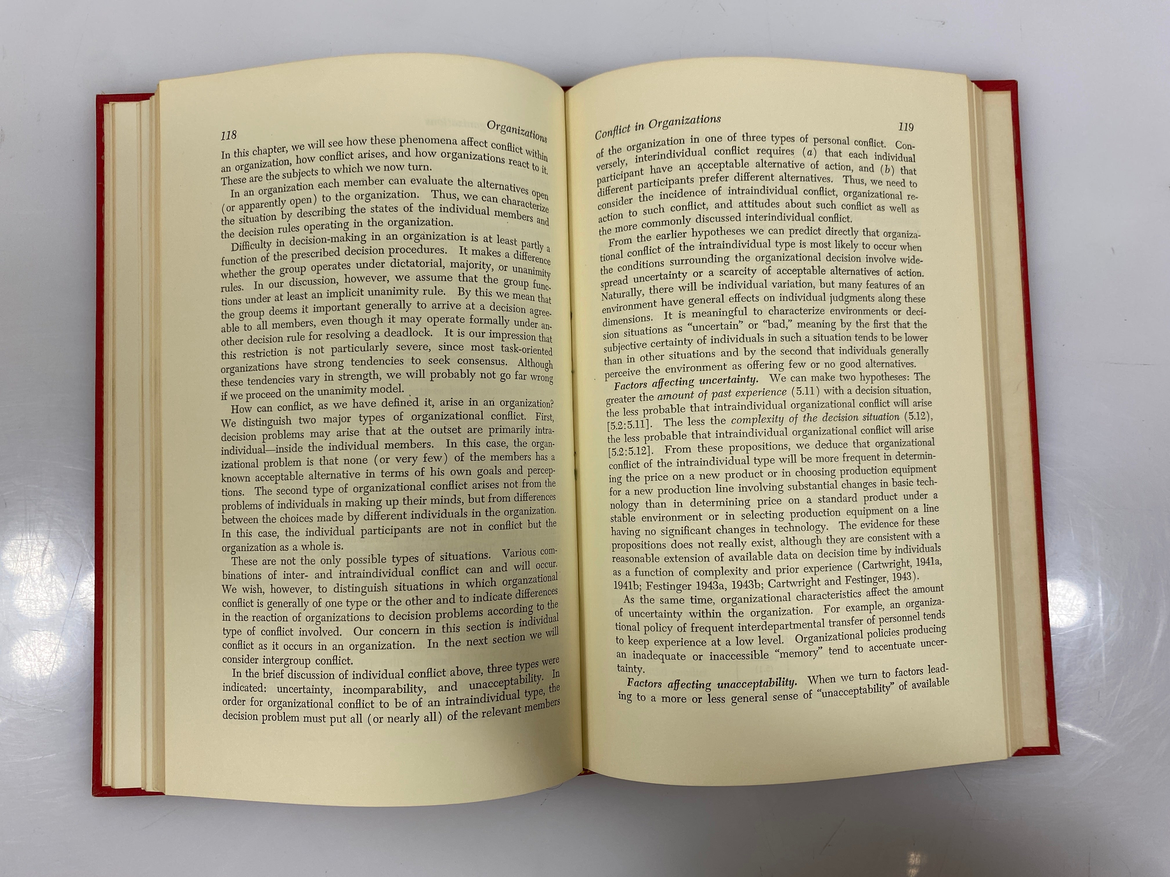 Organizations by James March/Herbert Simon 1966 Seventh Printing HC