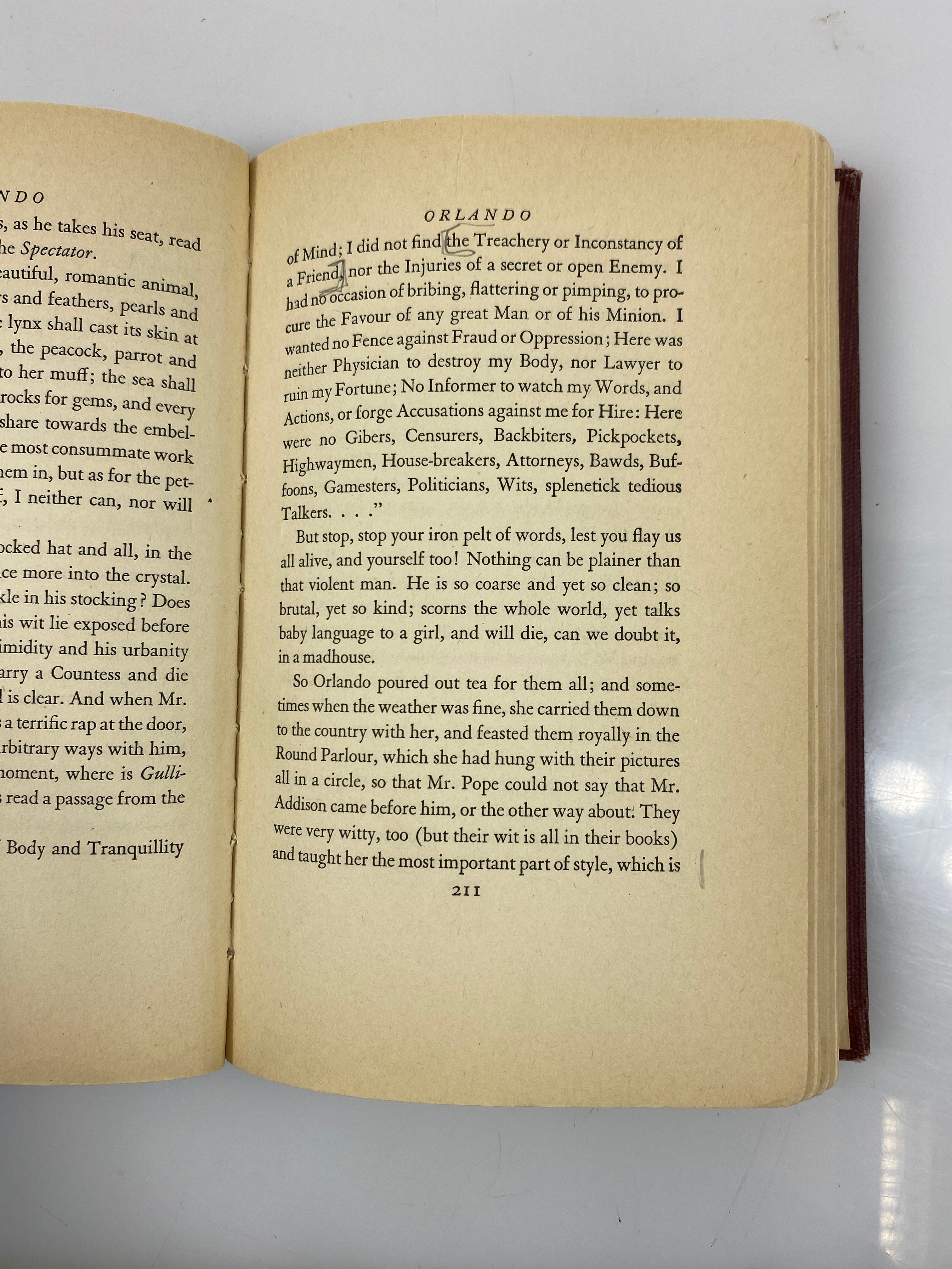 Orlando A Biography by Virginia Woolf 1928 First Edition Library Binding HC