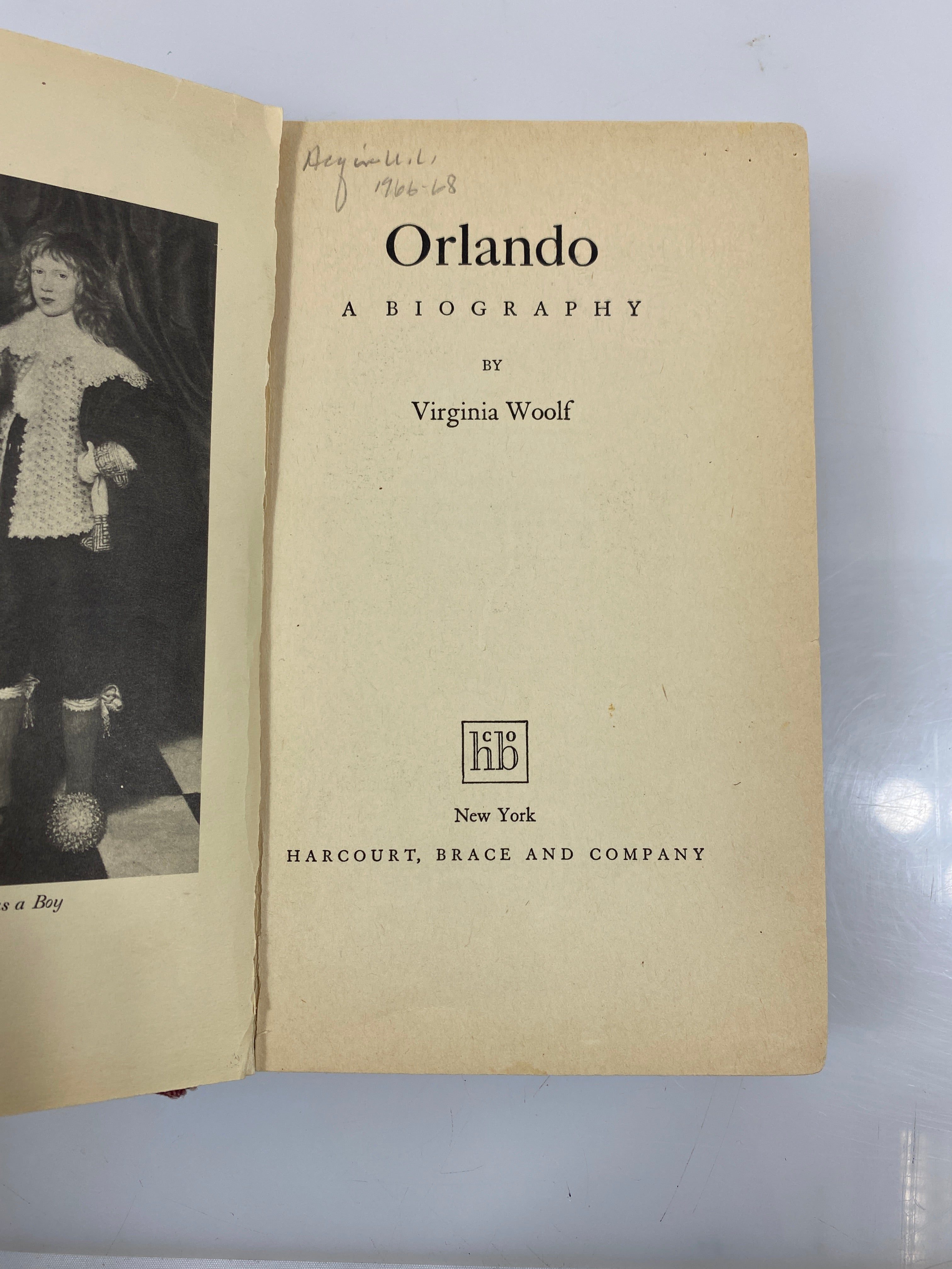 Orlando A Biography by Virginia Woolf 1928 First Edition Library Binding HC