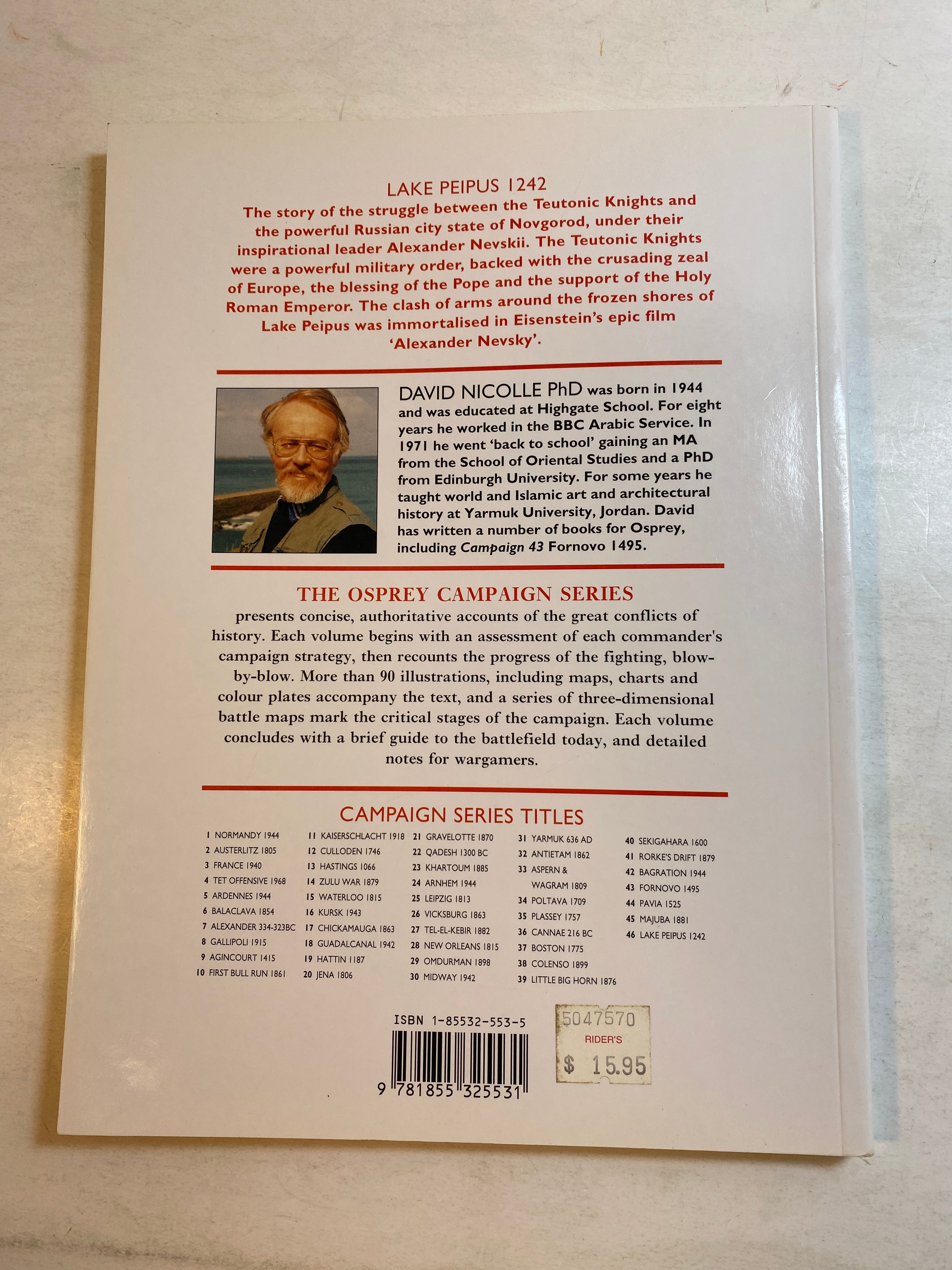 Osprey Campaign Series #46 Lake Peipus 1242 1996