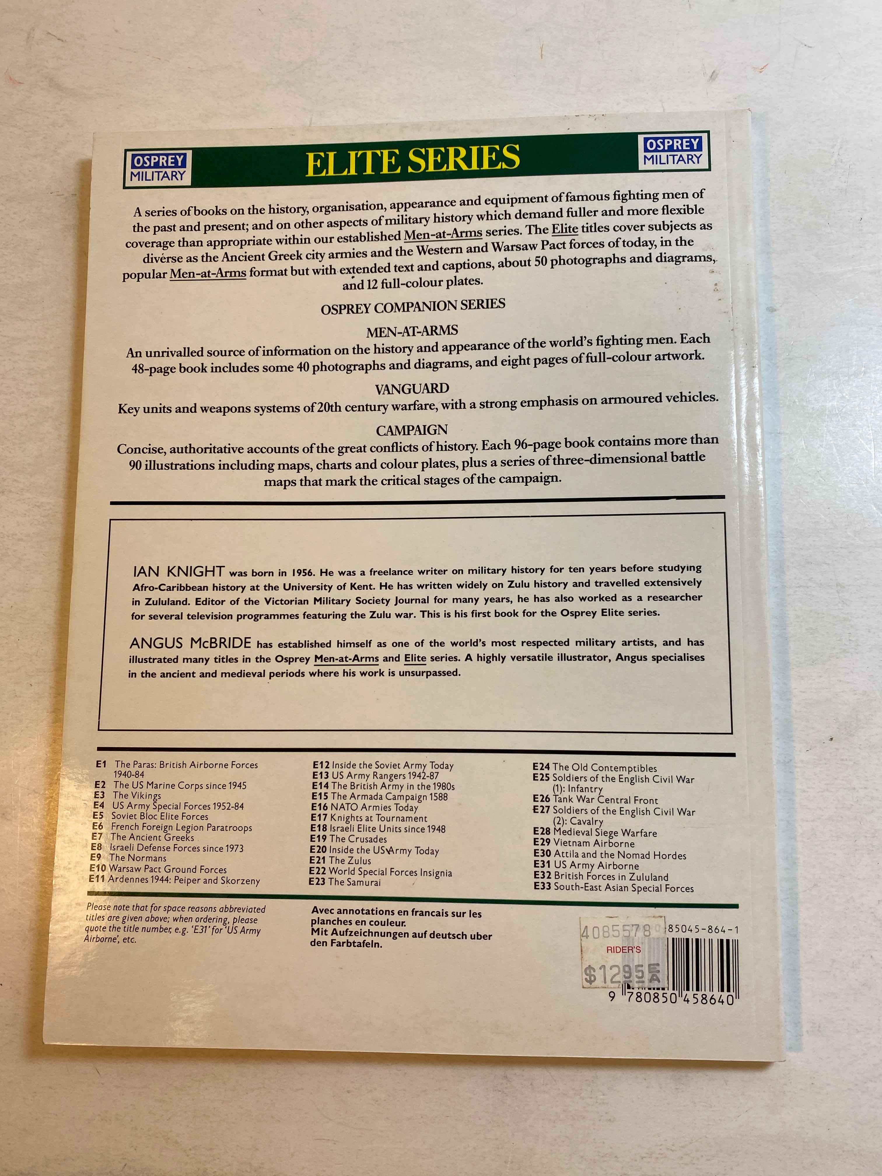 Osprey Elite Series #21 The Zulus 1995