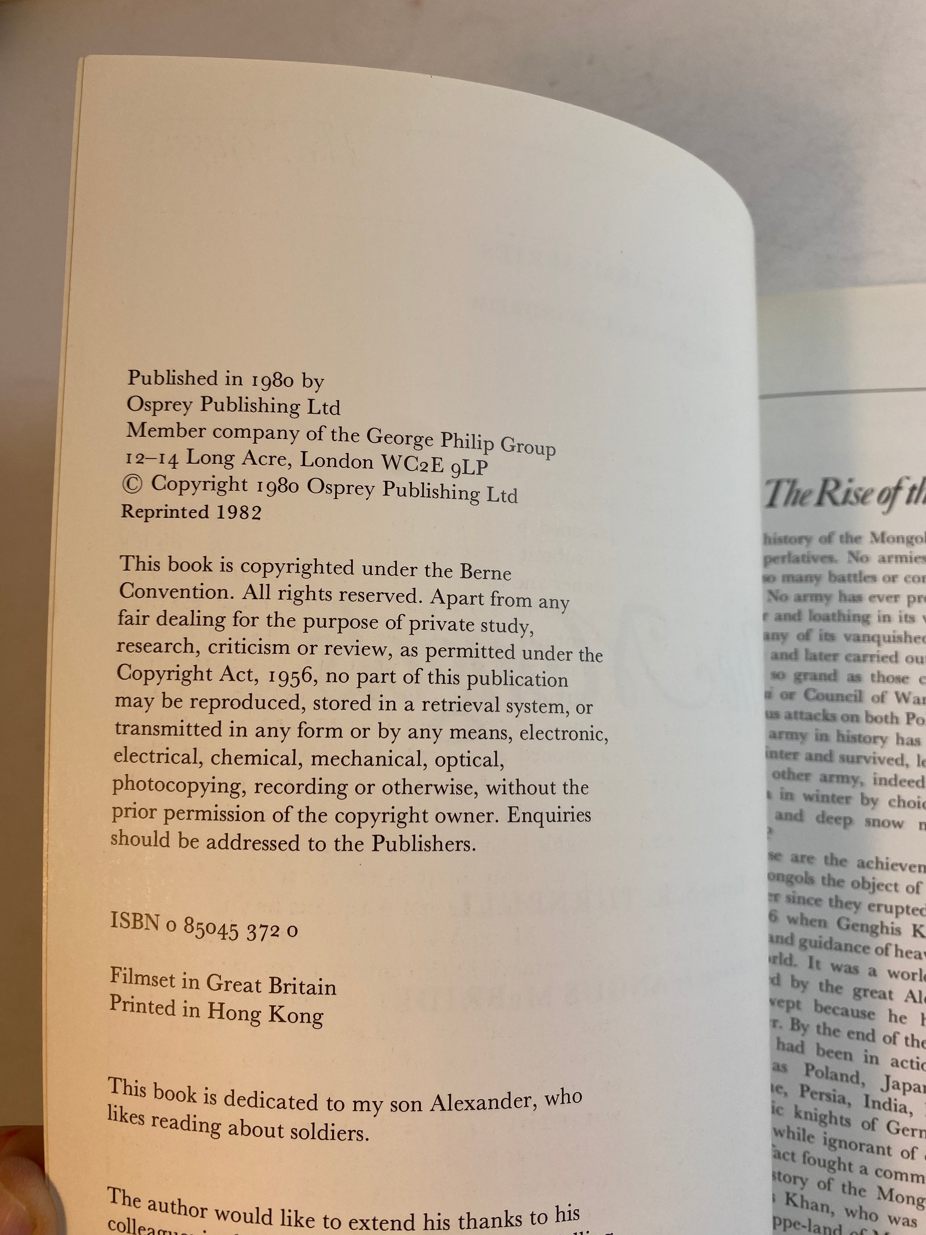 Osprey Men-At-Arms Series #105 The Mongols 1982