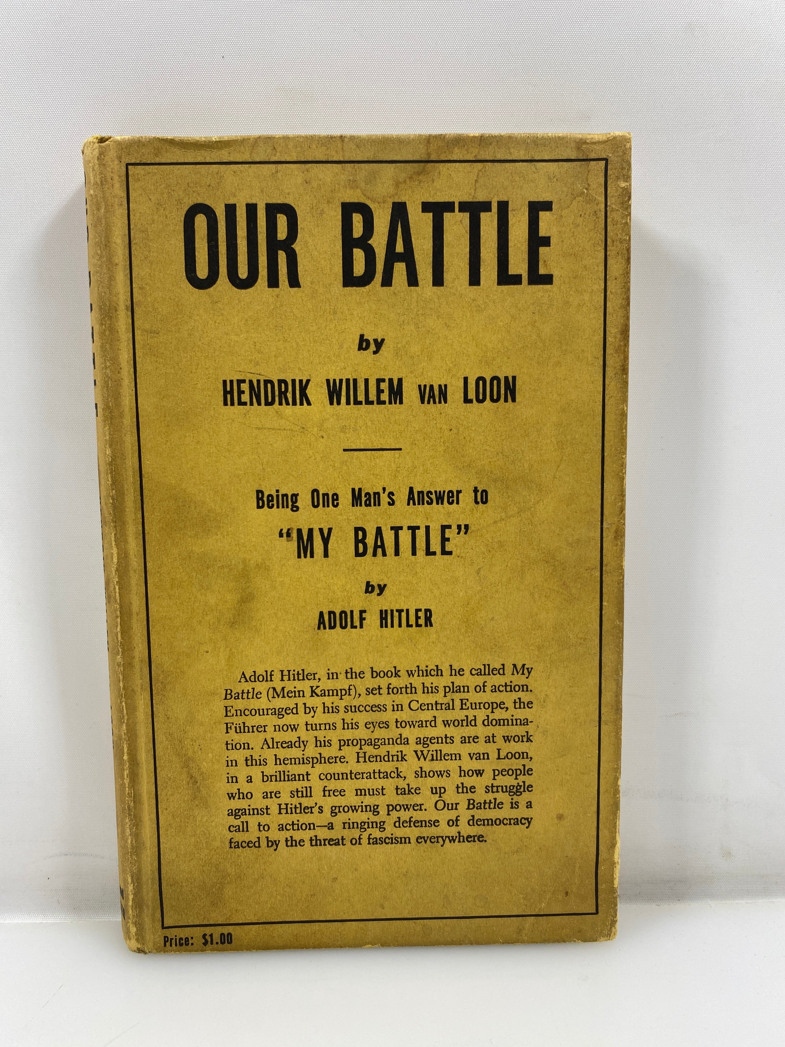 Our Battle by Hendrik Willem van Loon 1938 HC