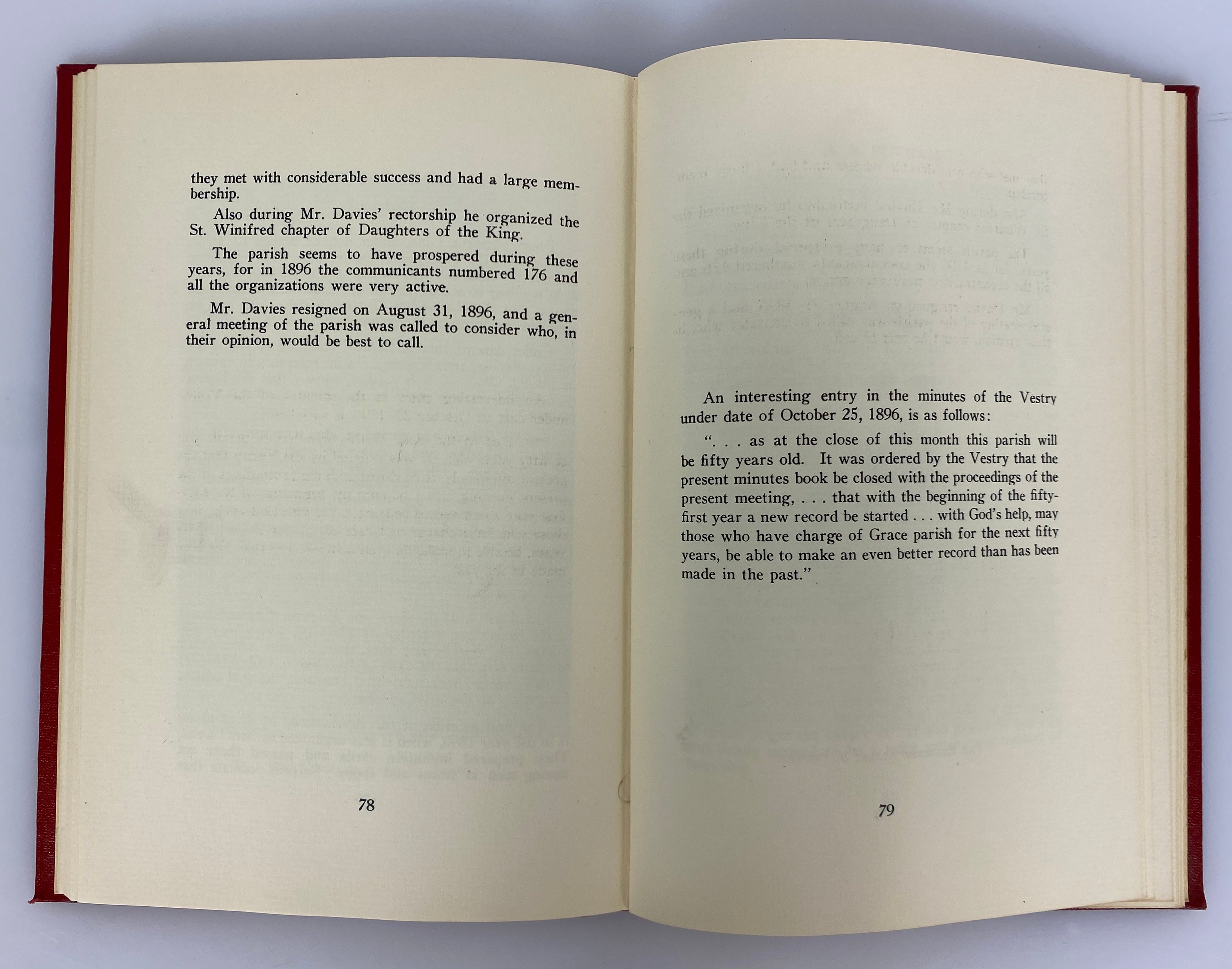 Our First Hundred Years Grace Episcopal Church Mansfield OH 1946 Ex-Library HC