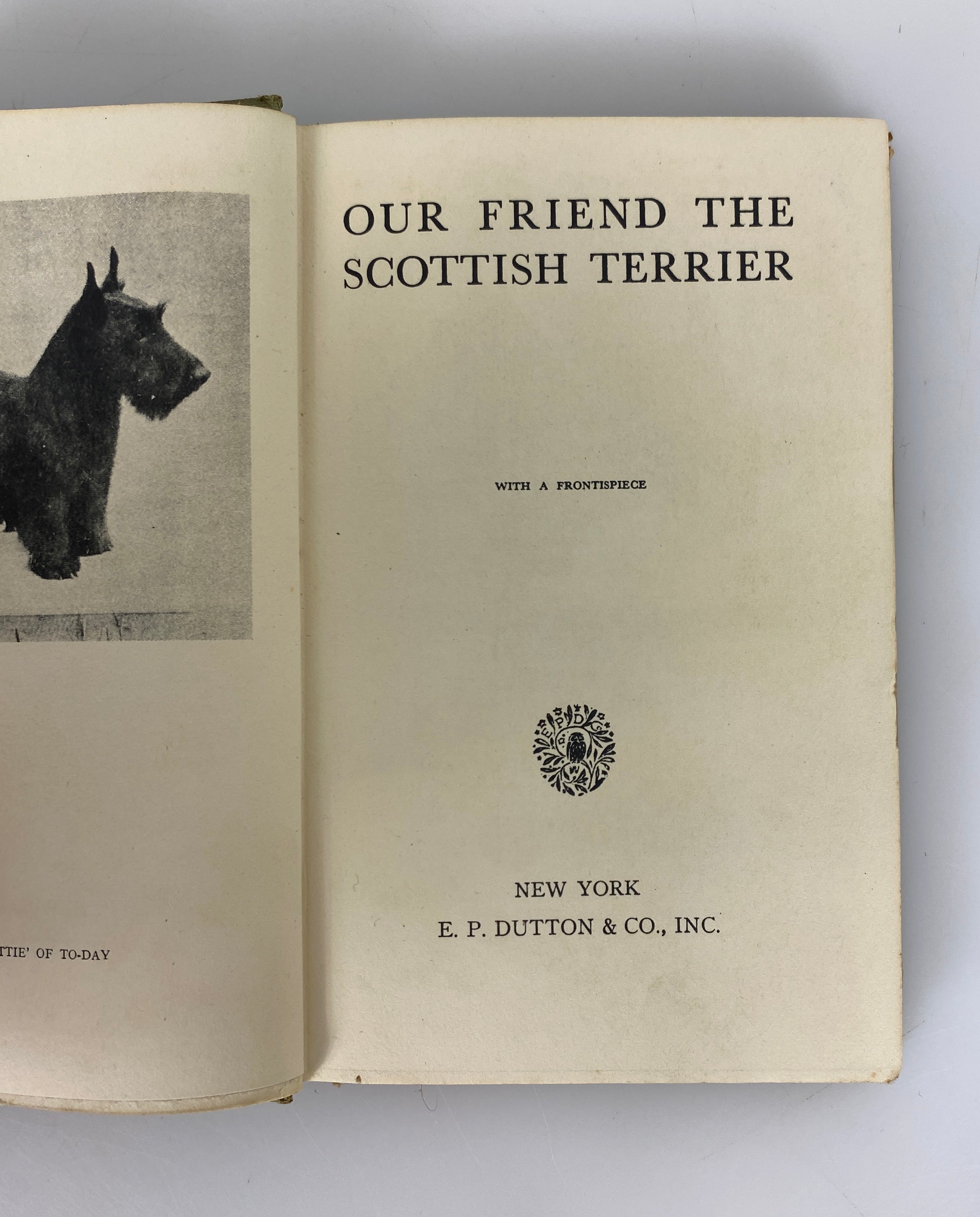 Our Friend the Scottish Terrier by Rowland Johns 1933 Vintage HC DJ