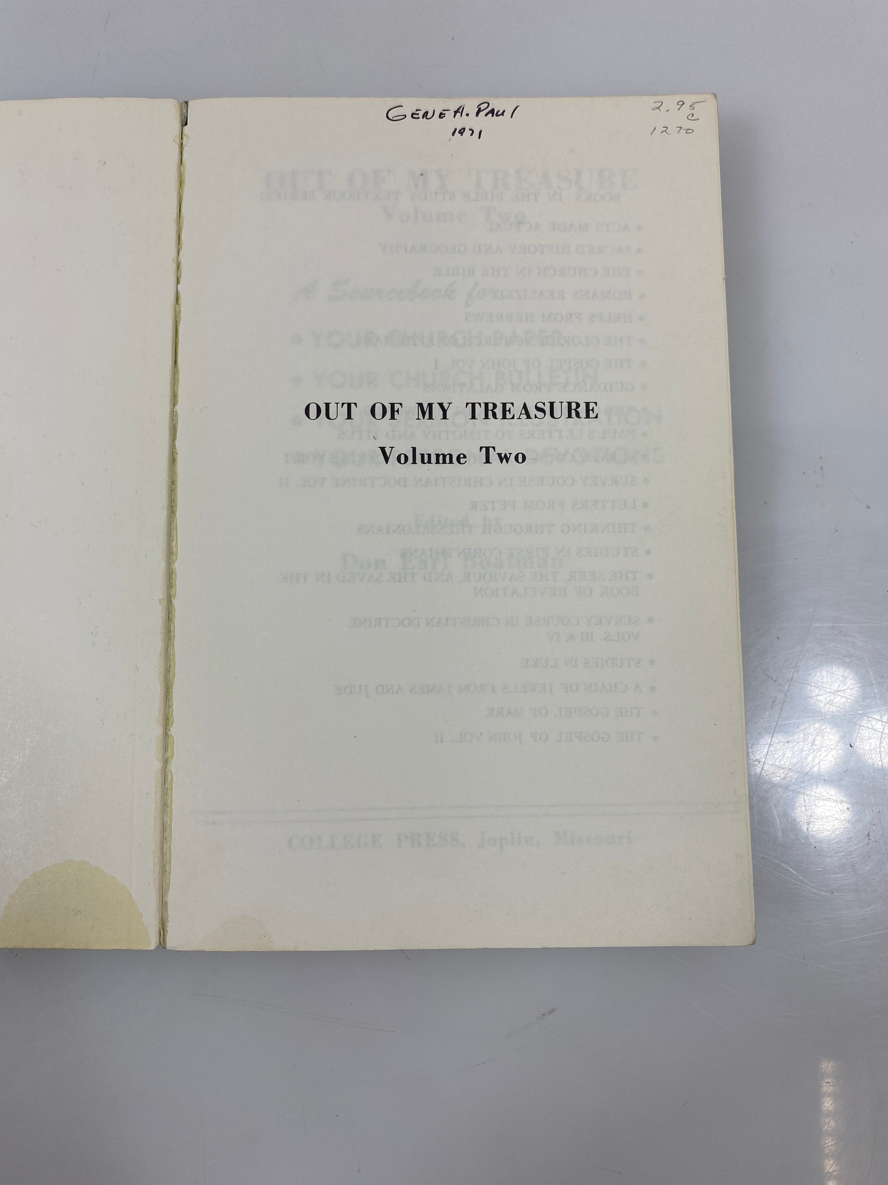 Out of my Treasure Vol. 2 by Boatman 1965 SC