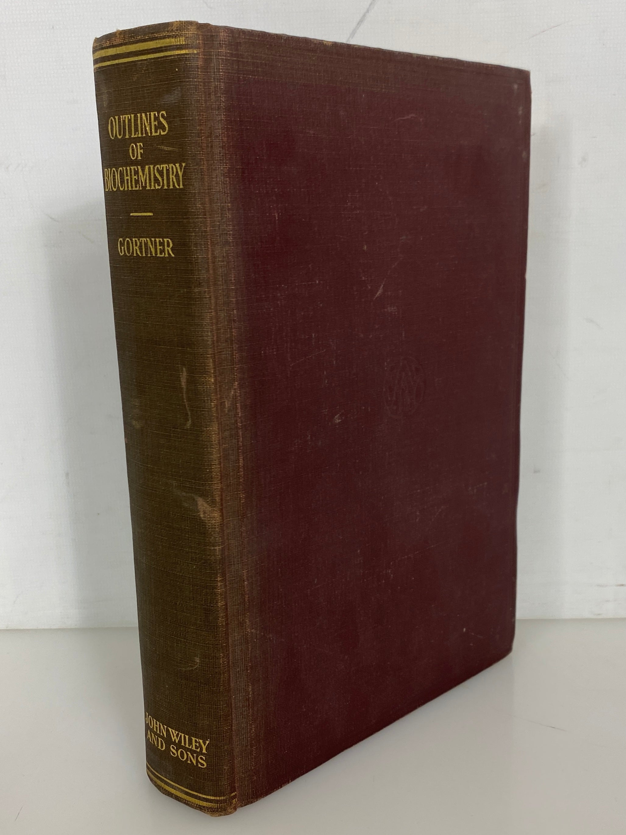 Outlines of Biochemistry by Ross Aiken Gortner 1929 1st Edition HC