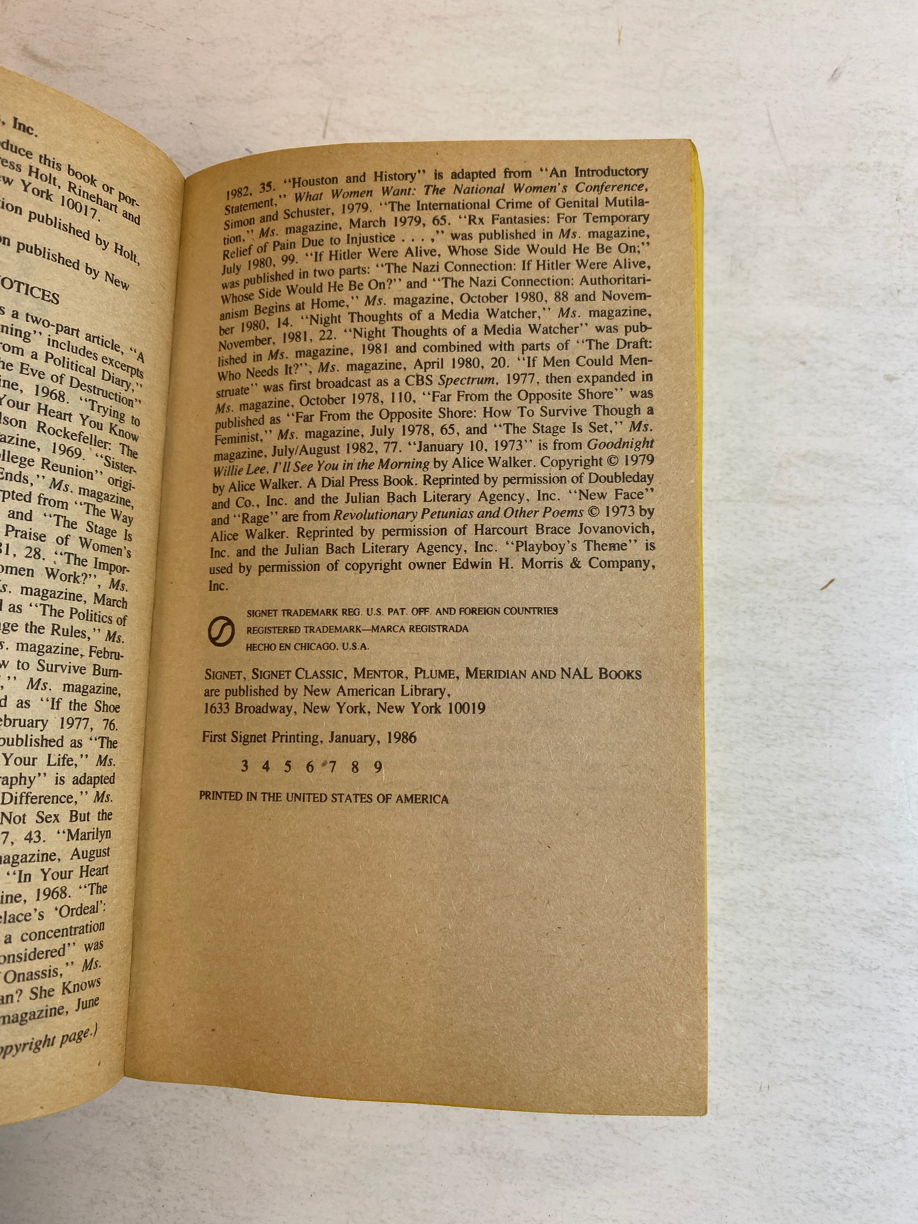 Outrageous Acts and Everyday Rebellions Gloria Steinem 1986