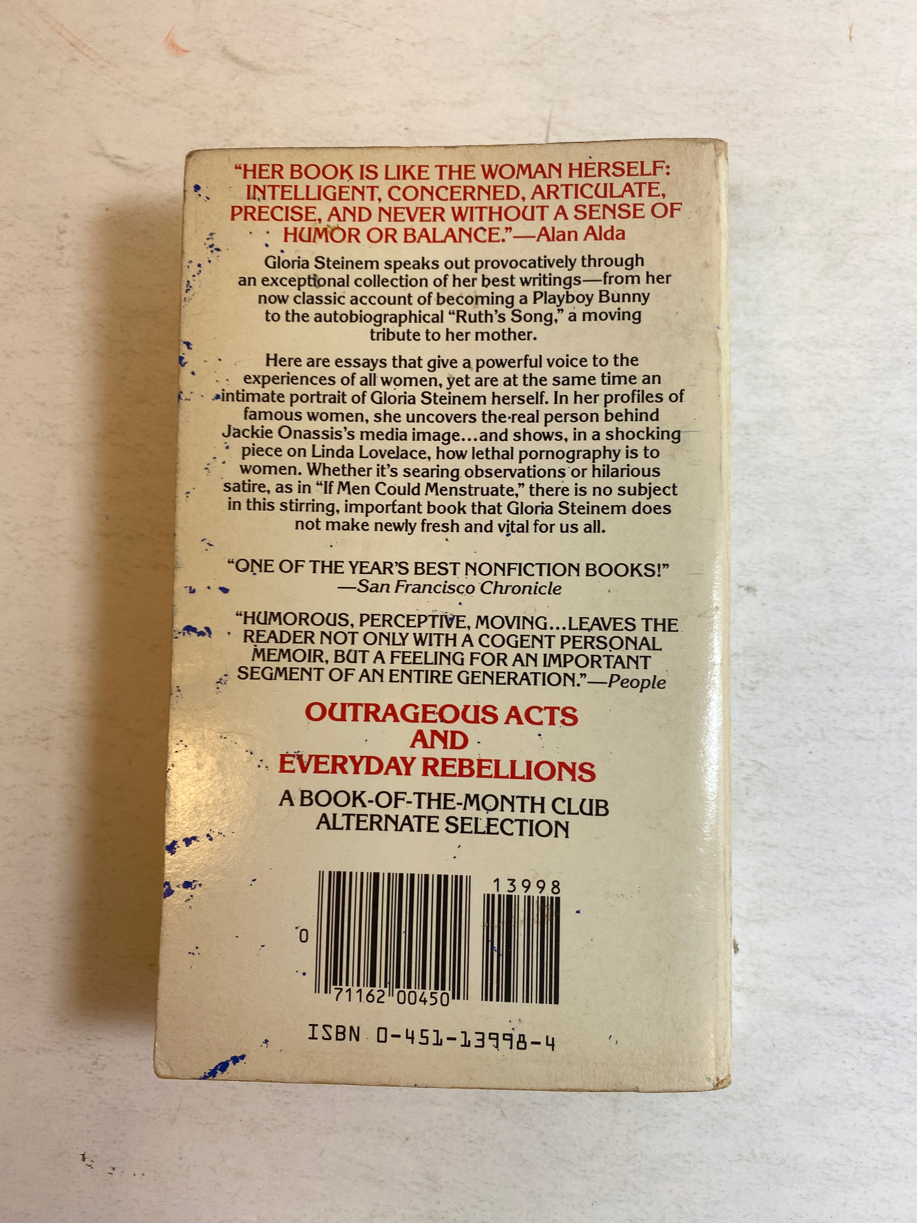 Outrageous Acts and Everyday Rebellions Gloria Steinem 1986