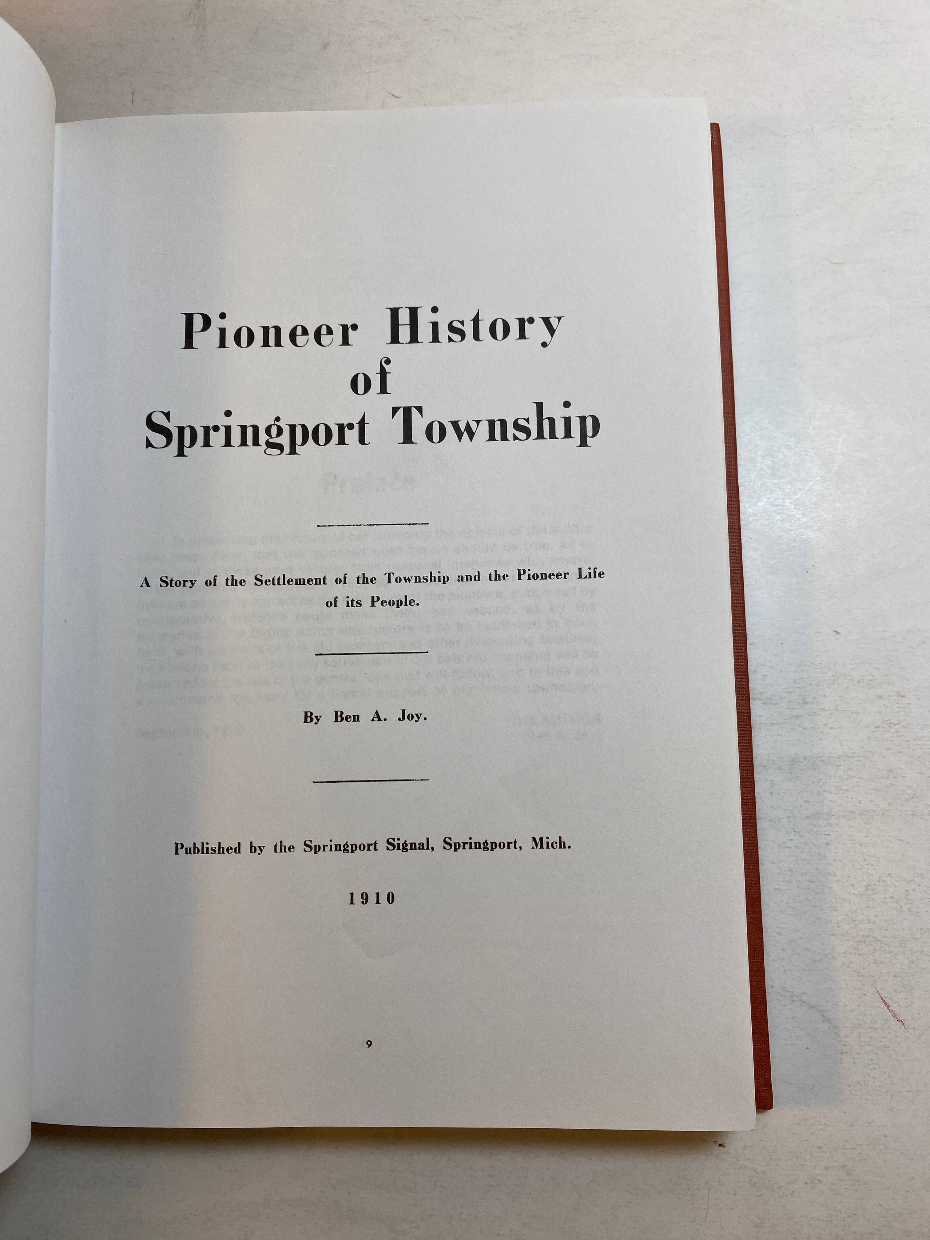 Oyers Corners to Springport A Nostalgic Journey 2006 Michigan History HC