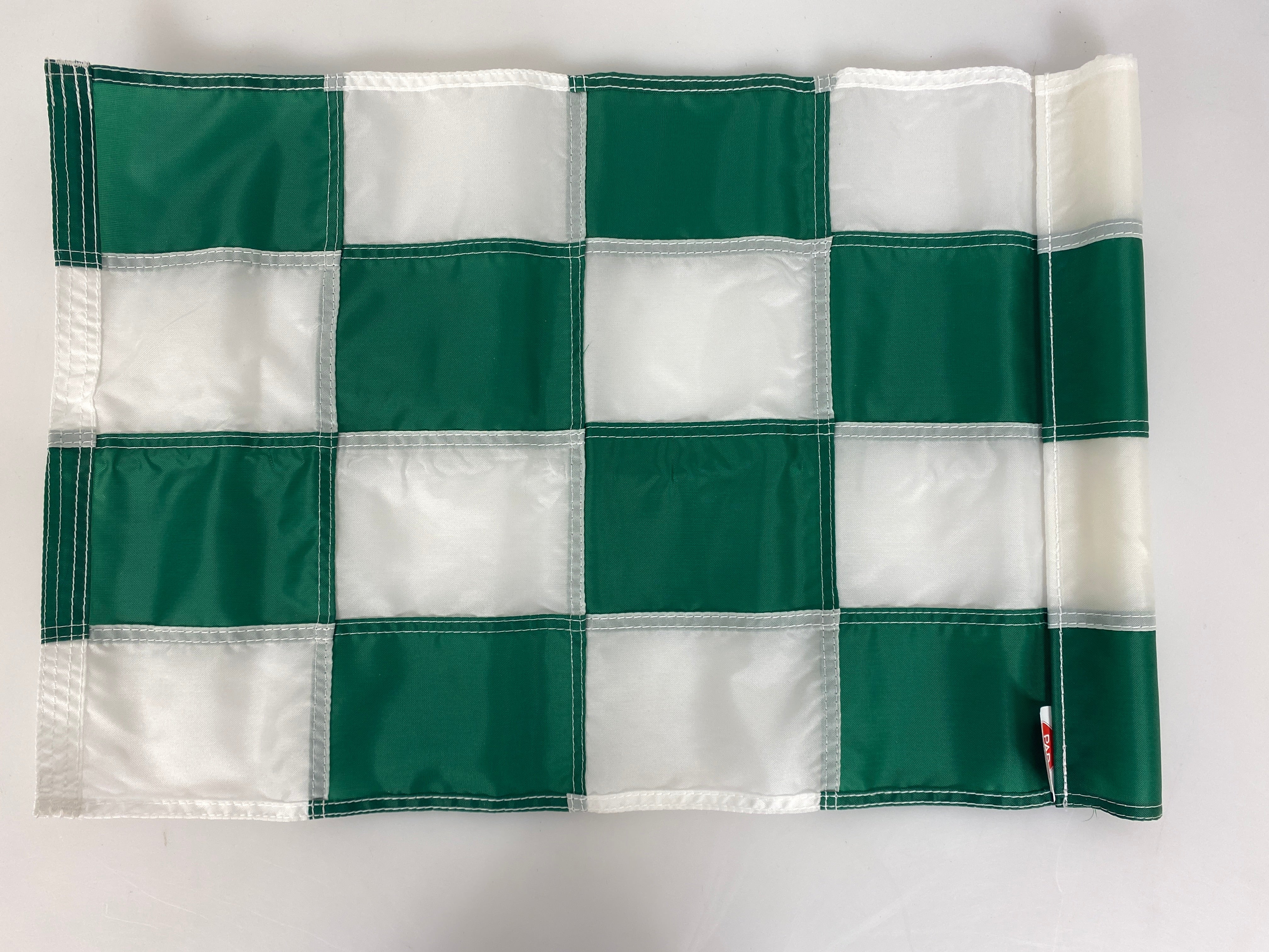 Pack of 6 Green and White Checkered Golf Hole Flags