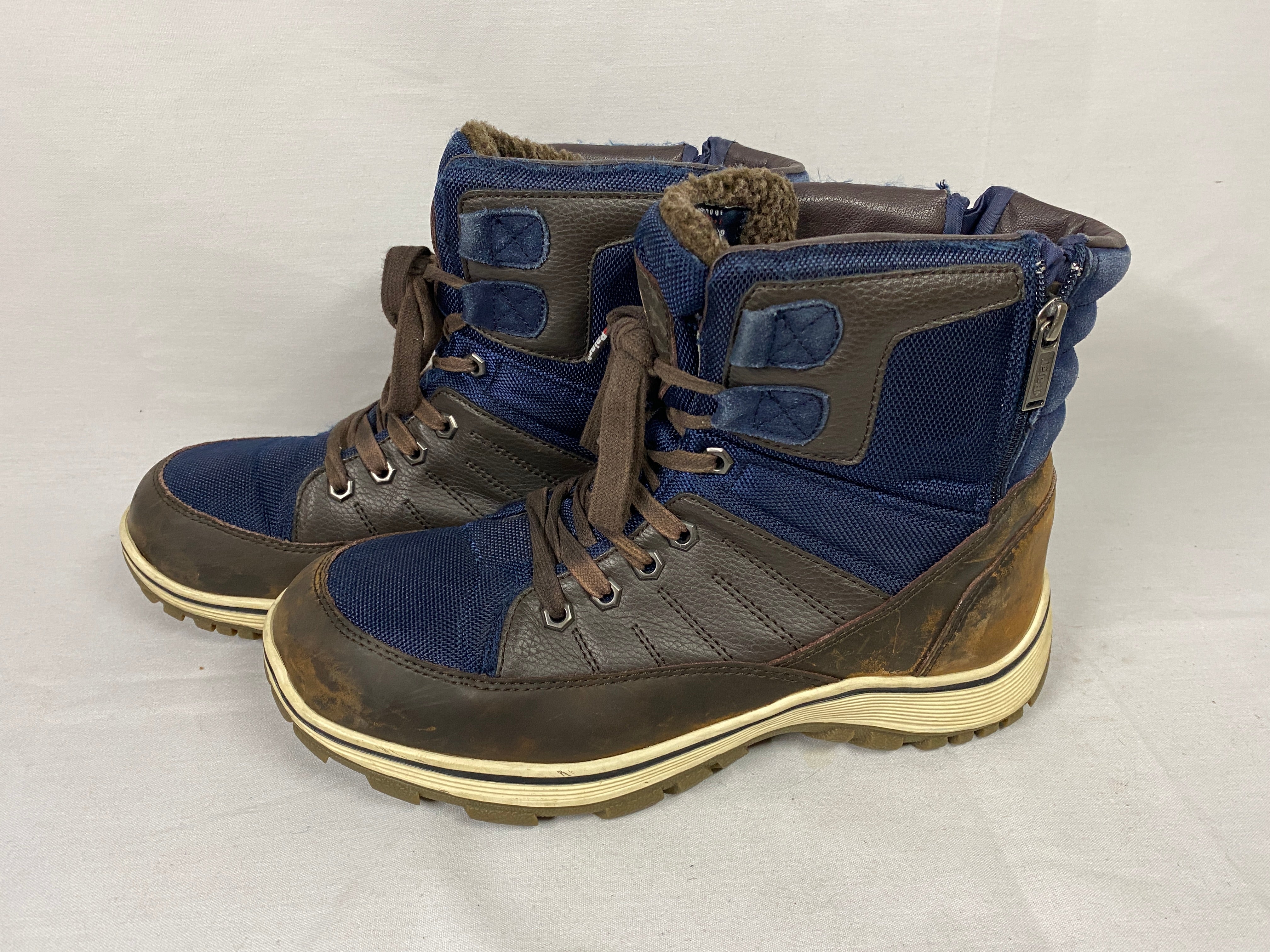 Pajar Alvin Brown and Blue Waterproof Snow Boots Men's Size 10-10.5