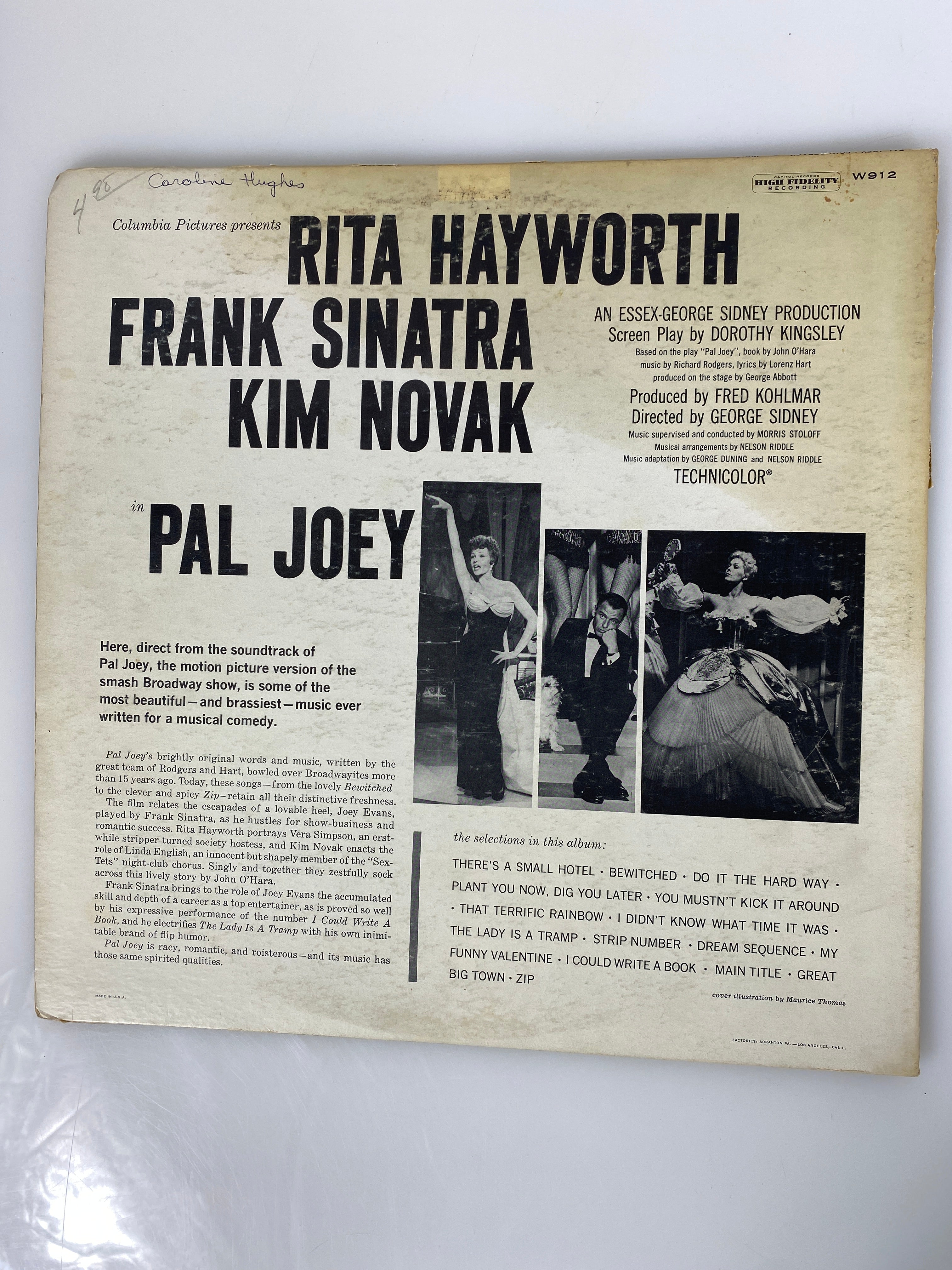 Pal Joey Soundtrack (1957) Vinyl Record
