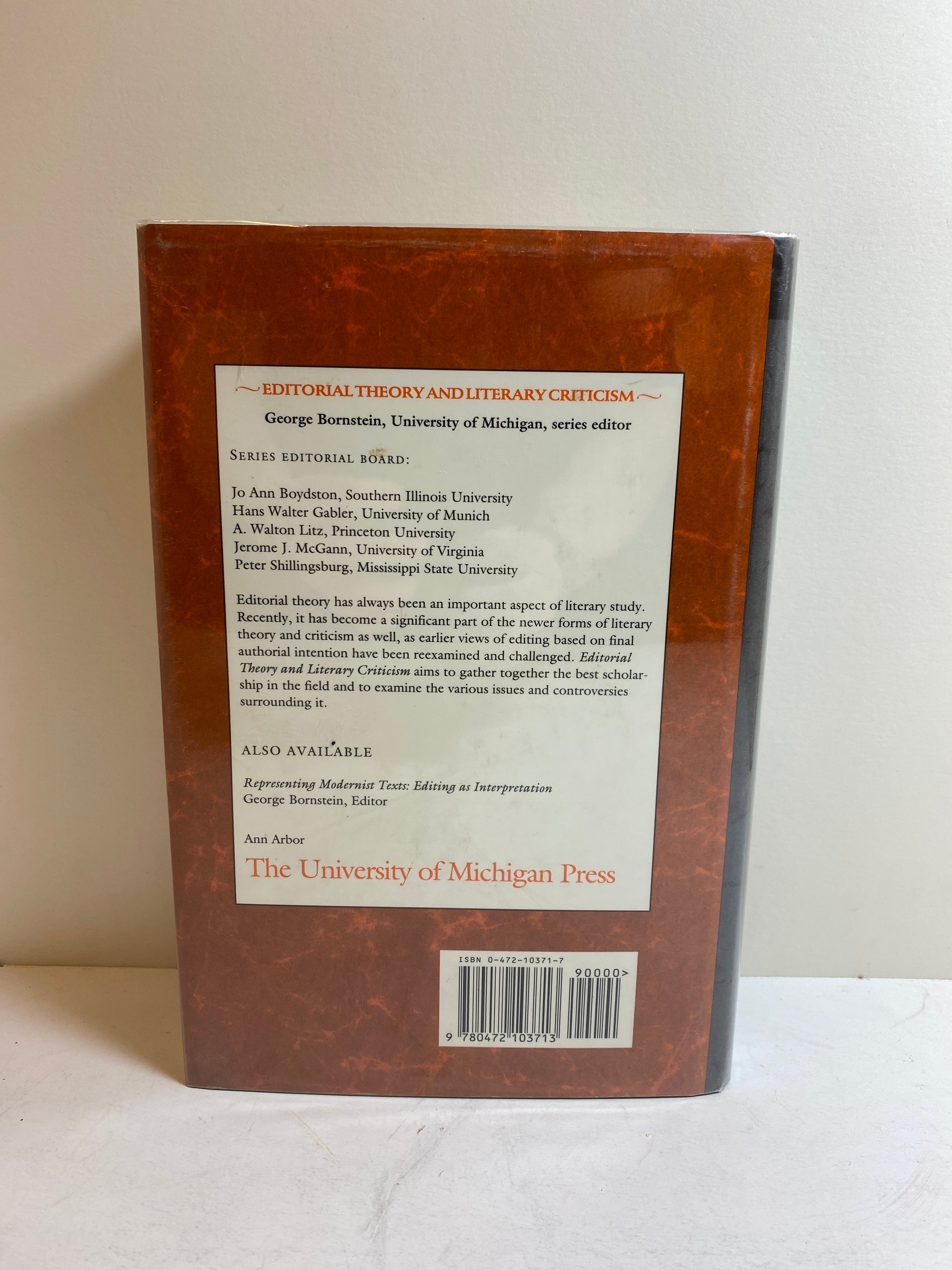 Palimpsest Editorial Theory in the Humanities Bornstein/Williams Inscribed HCDJ