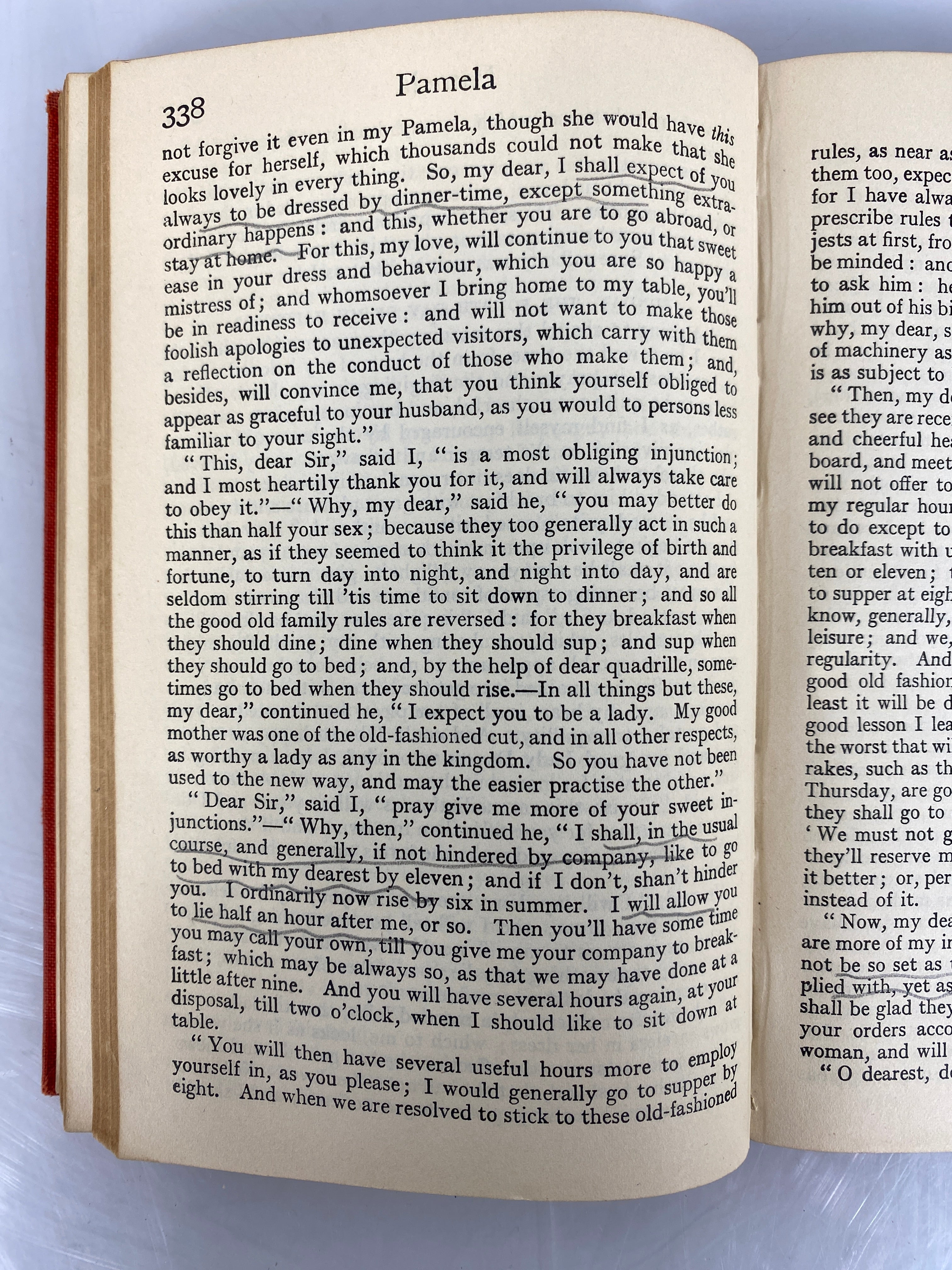 Pamela Volume 1 by Samuel Richardson 1938 Everyman's Library HC