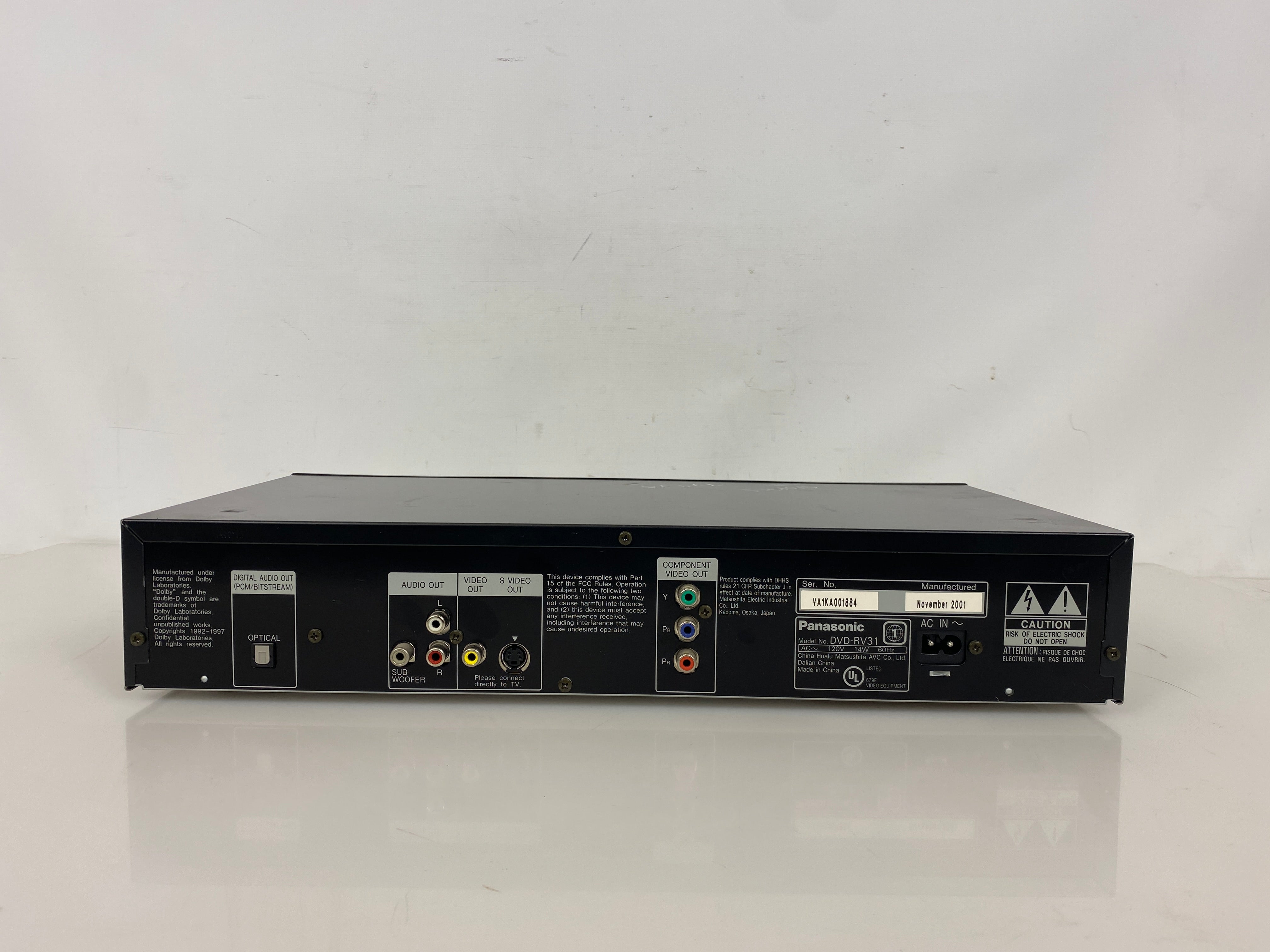 Panasonic DVD-RV31 DVD Player
