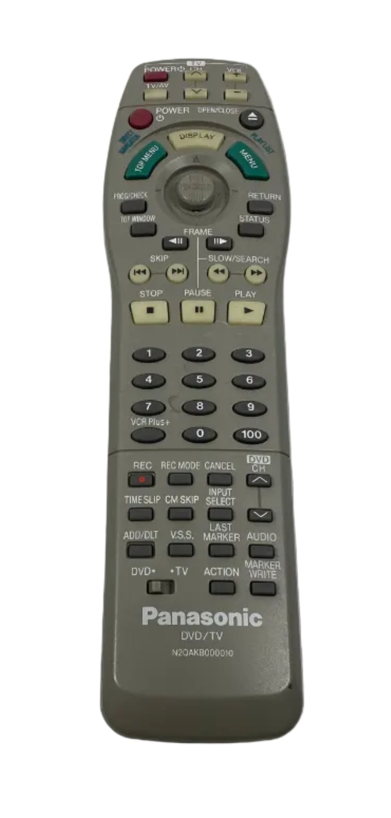 Panasonic N2QAKB000010 DVD/TV Remote Control
