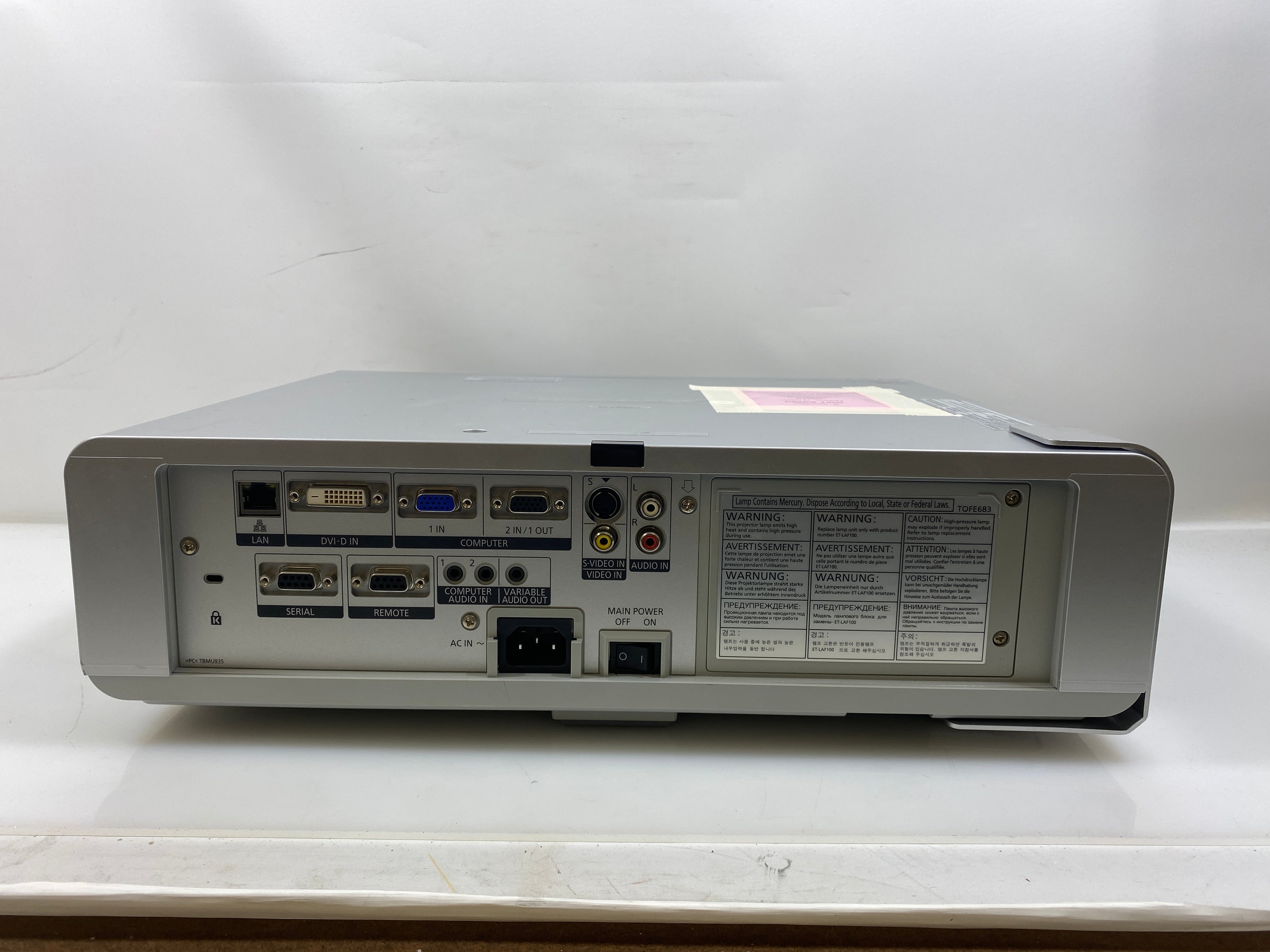 Panasonic PT-F300NT WXGA Projector