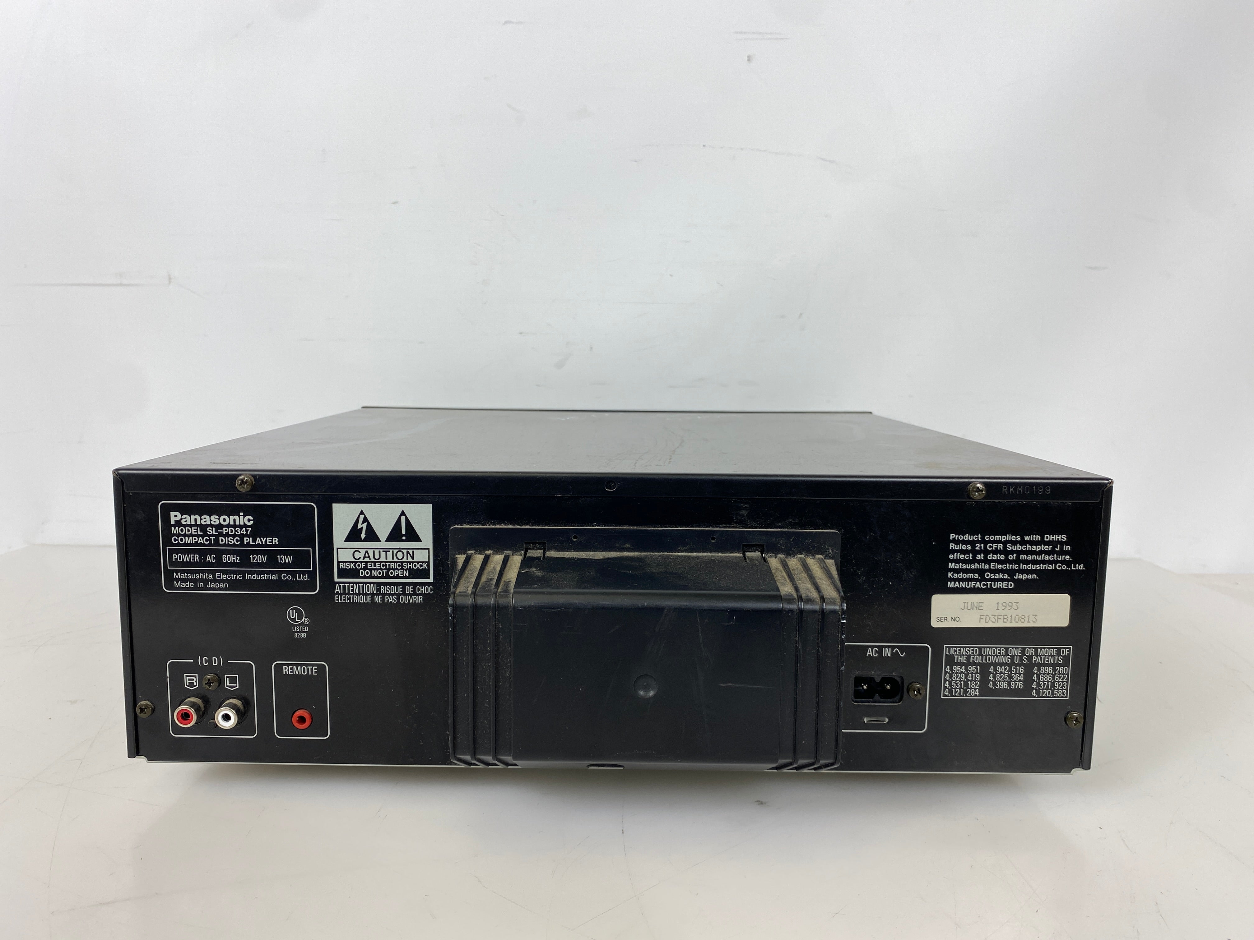 Panasonic SL-PD347 Compact Disc Changer Digital Stereo System
