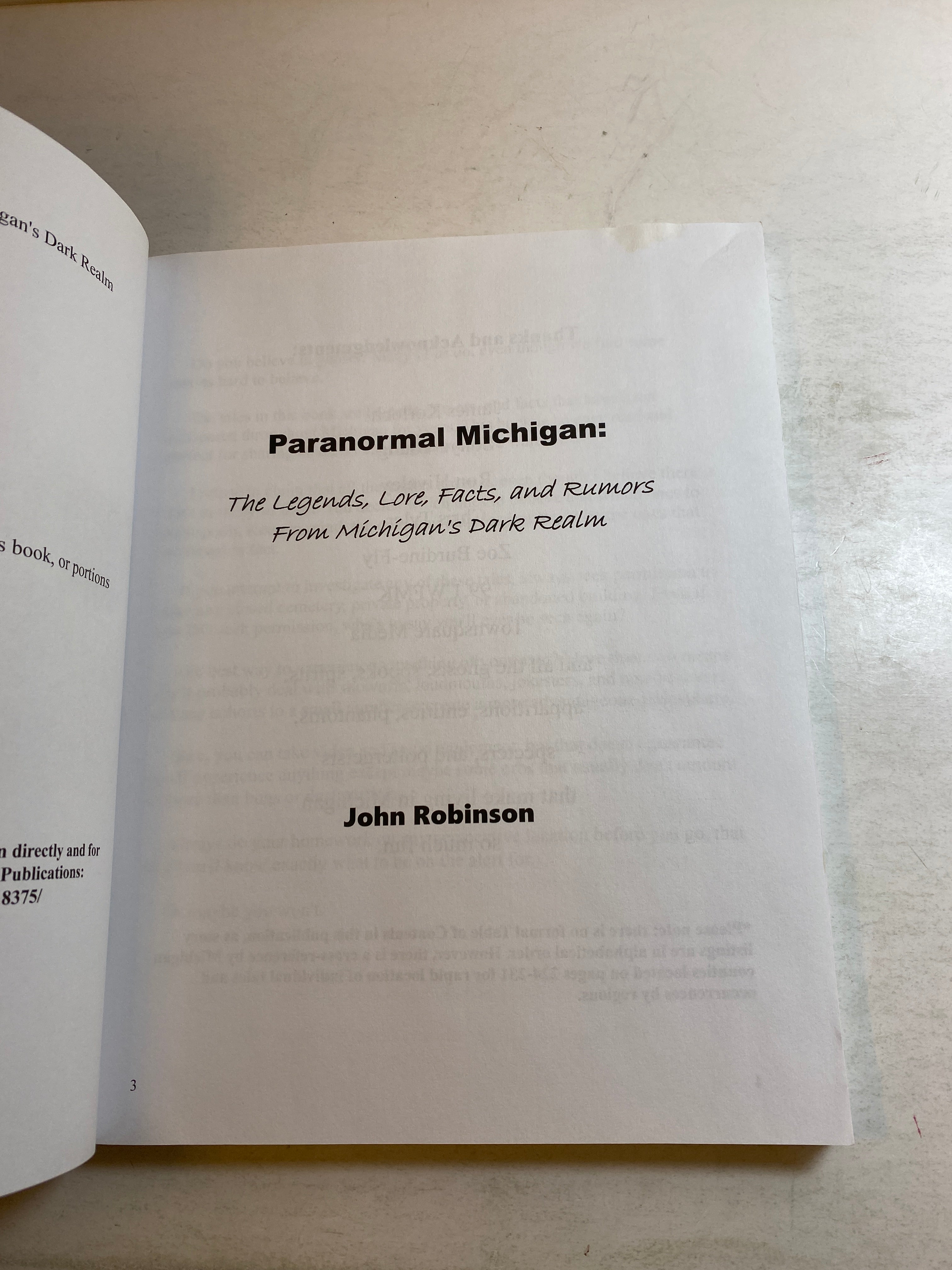 Paranormal Michigan John Robinson SC 2018 *Signed*