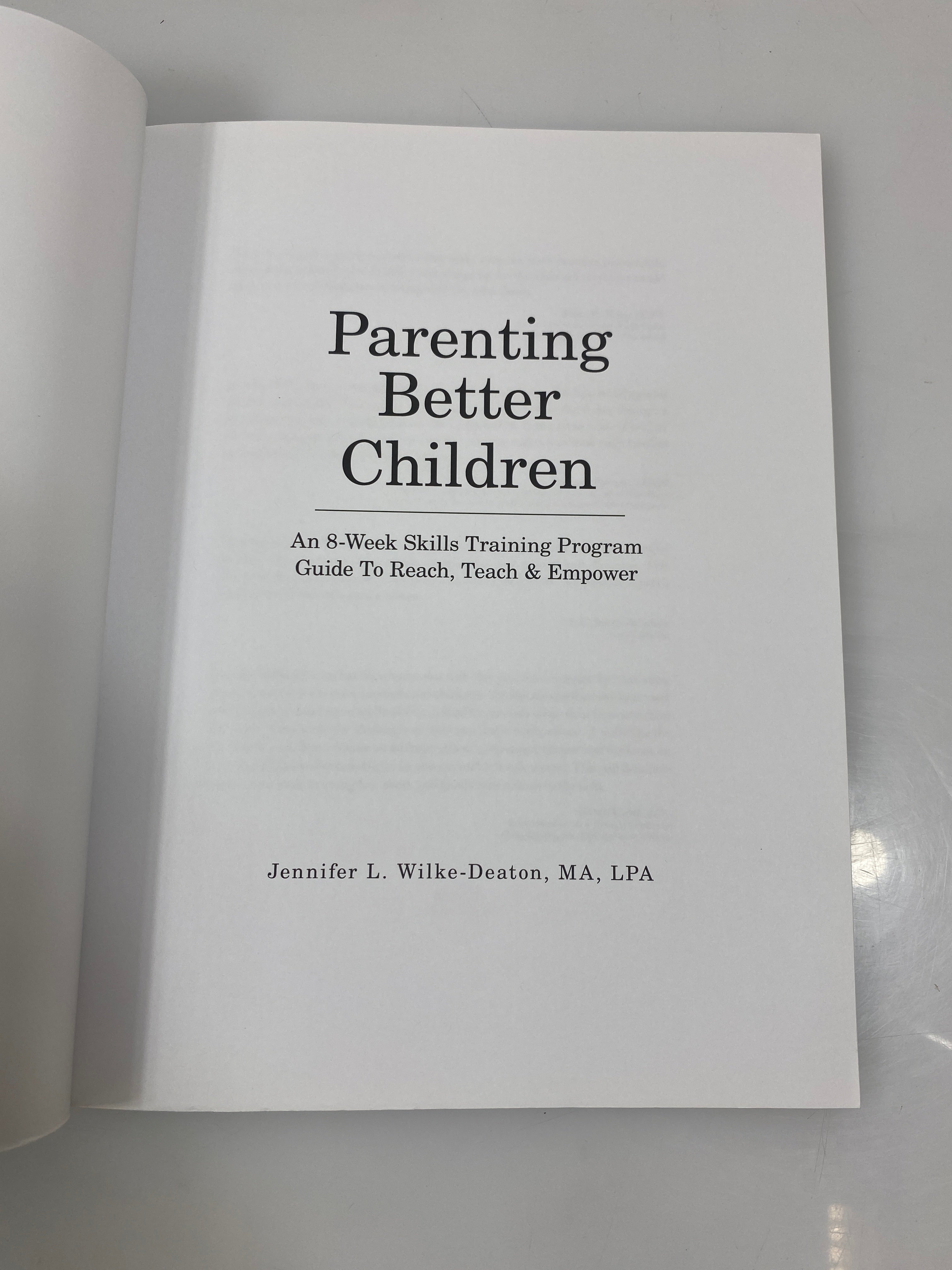Parenting Better Children by Wilke-Deaton 2014 SC