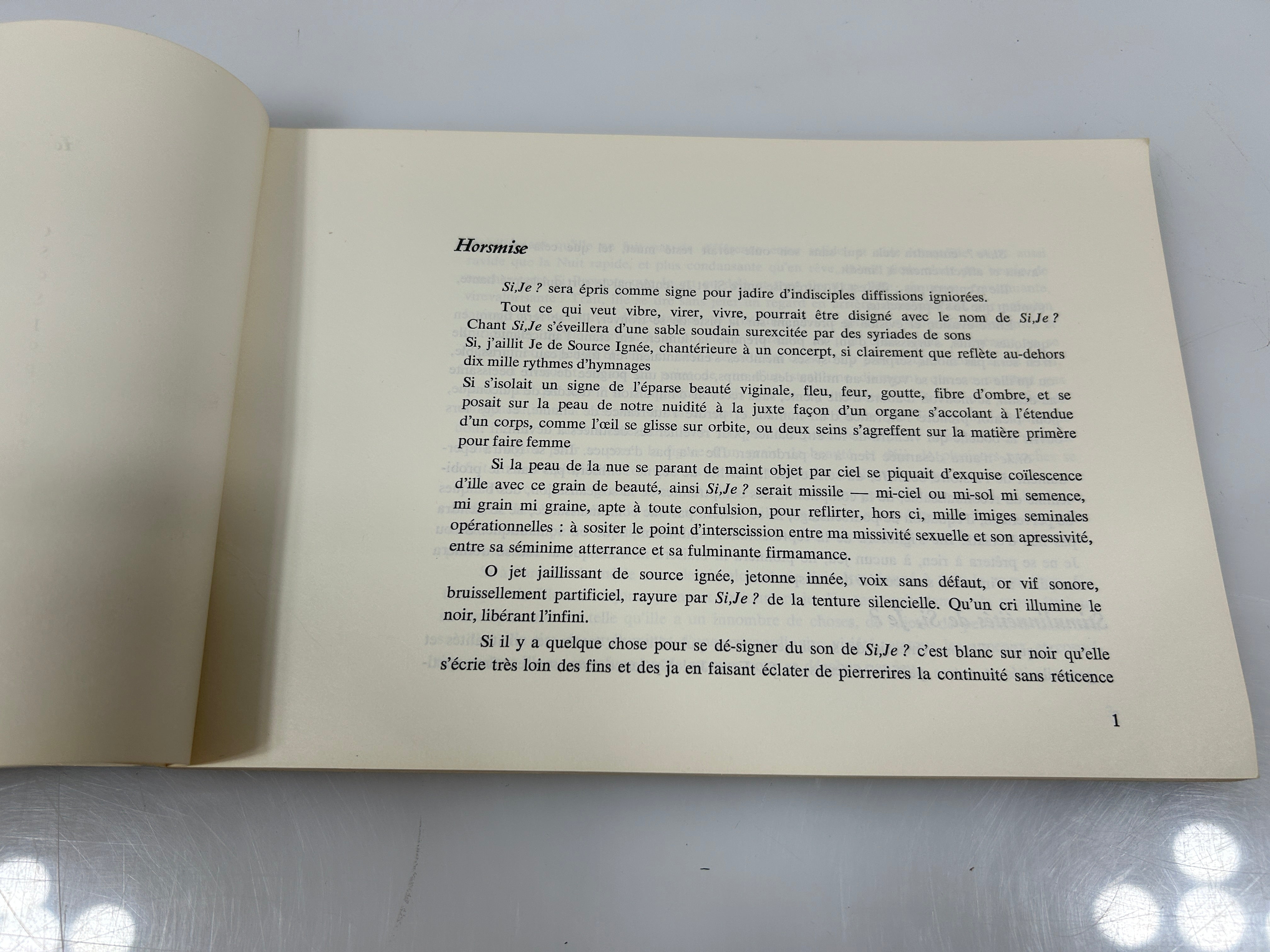 Partie *signed* by Hélène Cixous French Edition Des Femmes 1976 SC