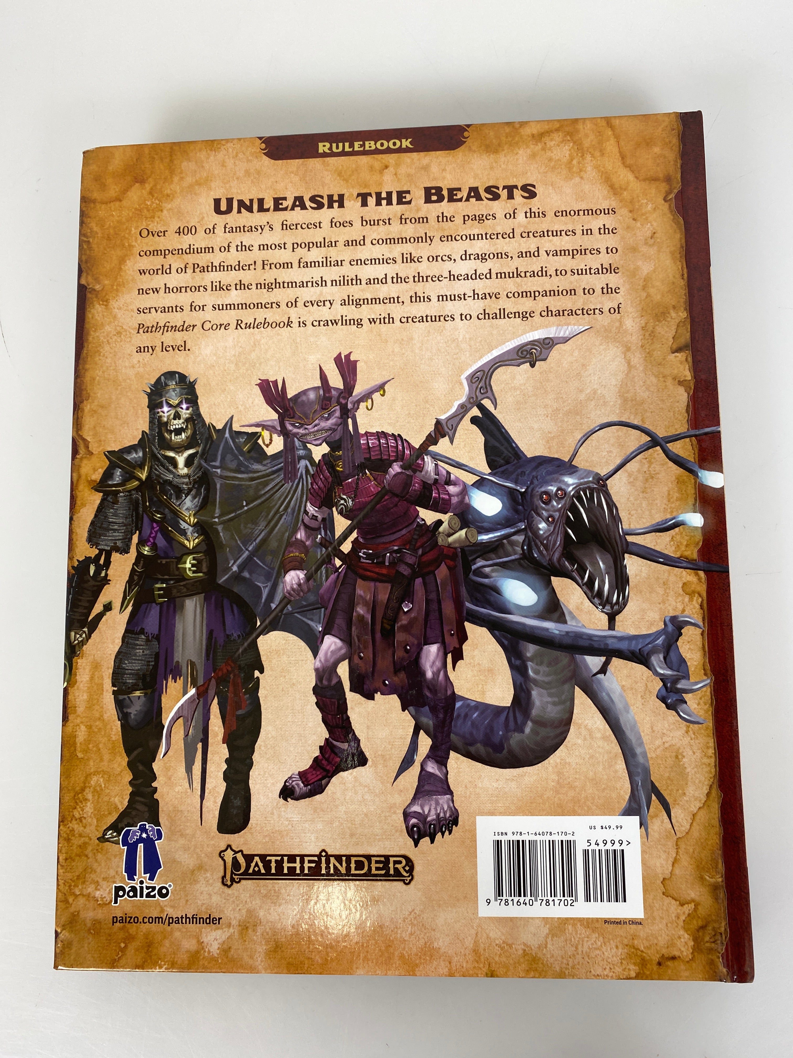 Pathfinder Second Edition RPG Bestiary HC 2019