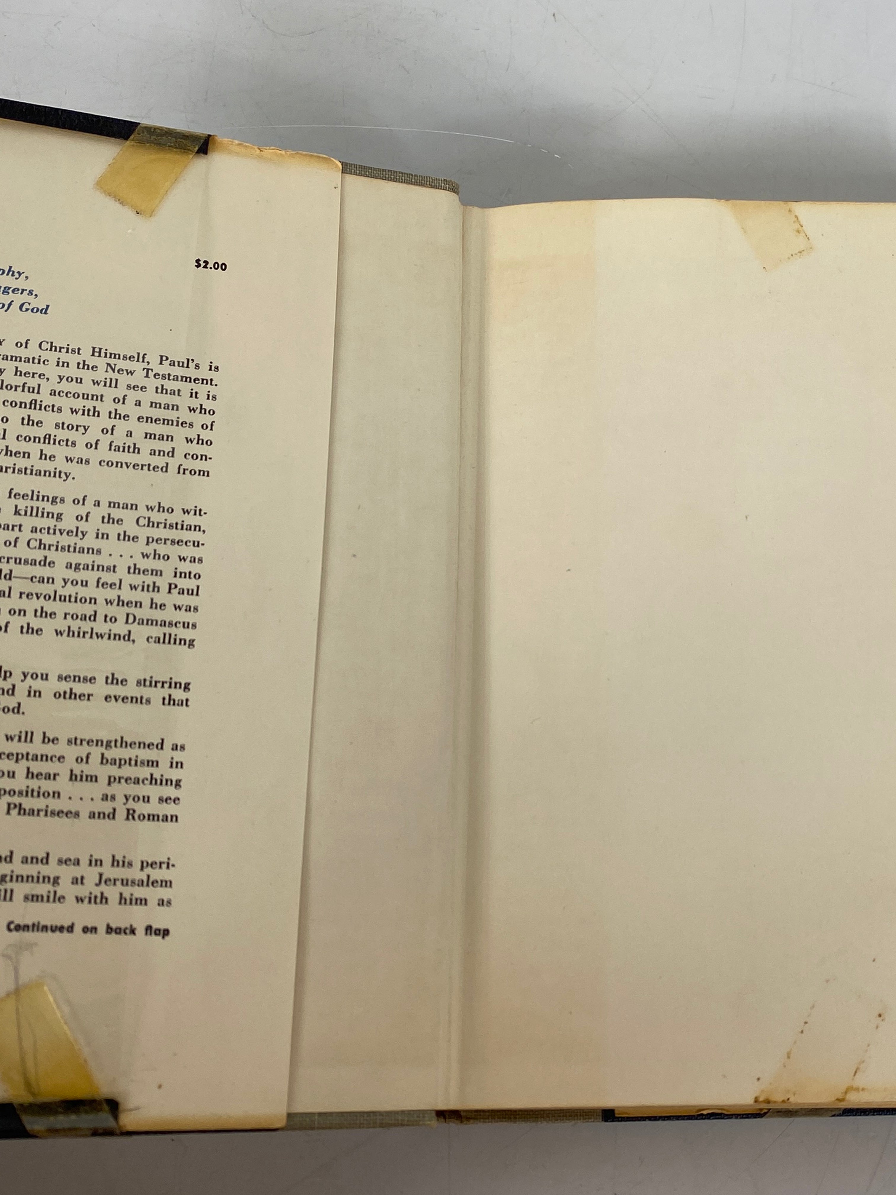 Paul The World's First Missionary Albert Williams 1954 1st Print Ex-Library