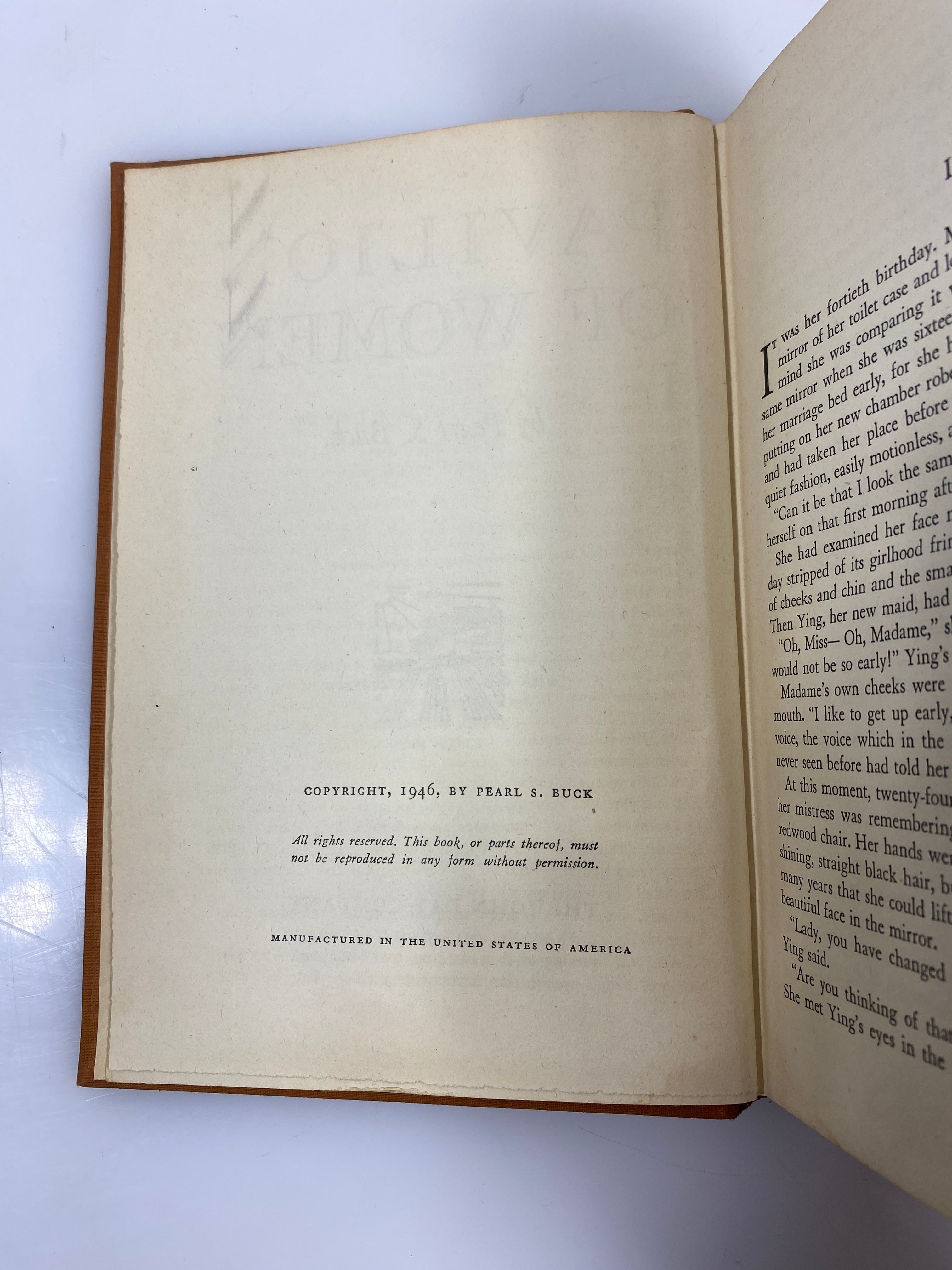 Pavilion of Women by Pearl Buck The John Day Company Ex-Library 1946 HC