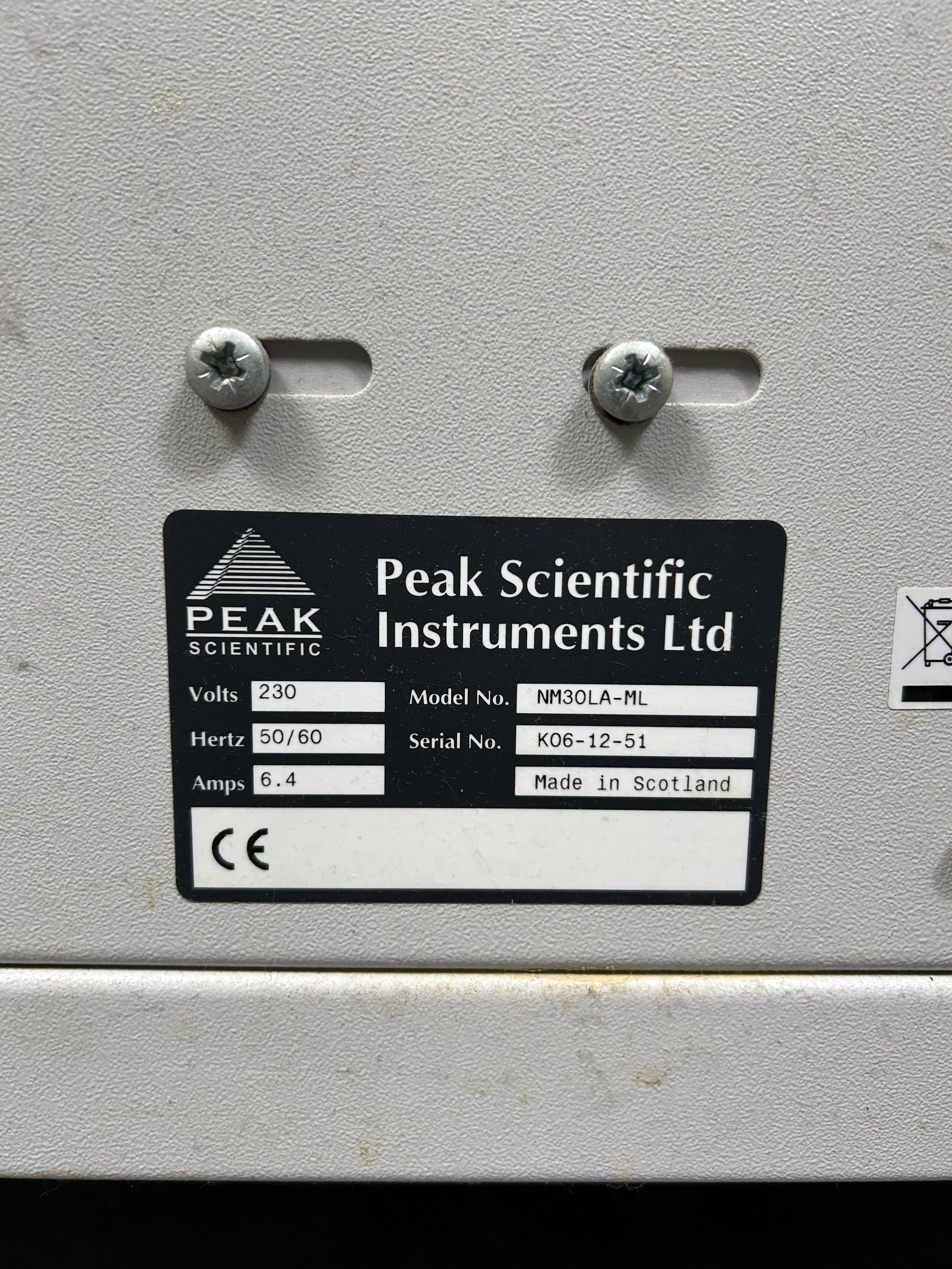 Peak Scientific NM30LA MS Nitrogen Generator