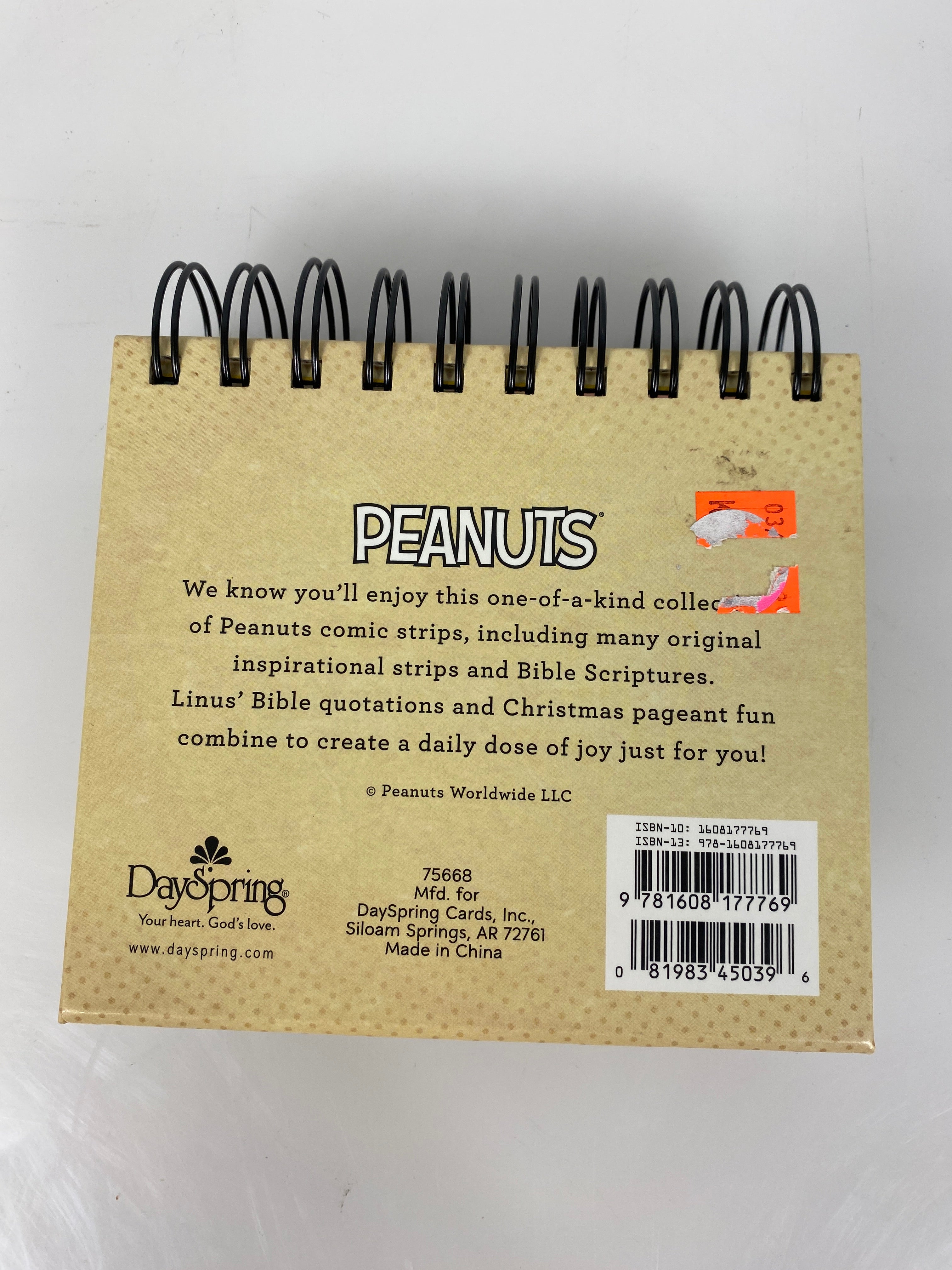 Peanuts Inspirational Desktop Calendar Smiles and Blessings 2011