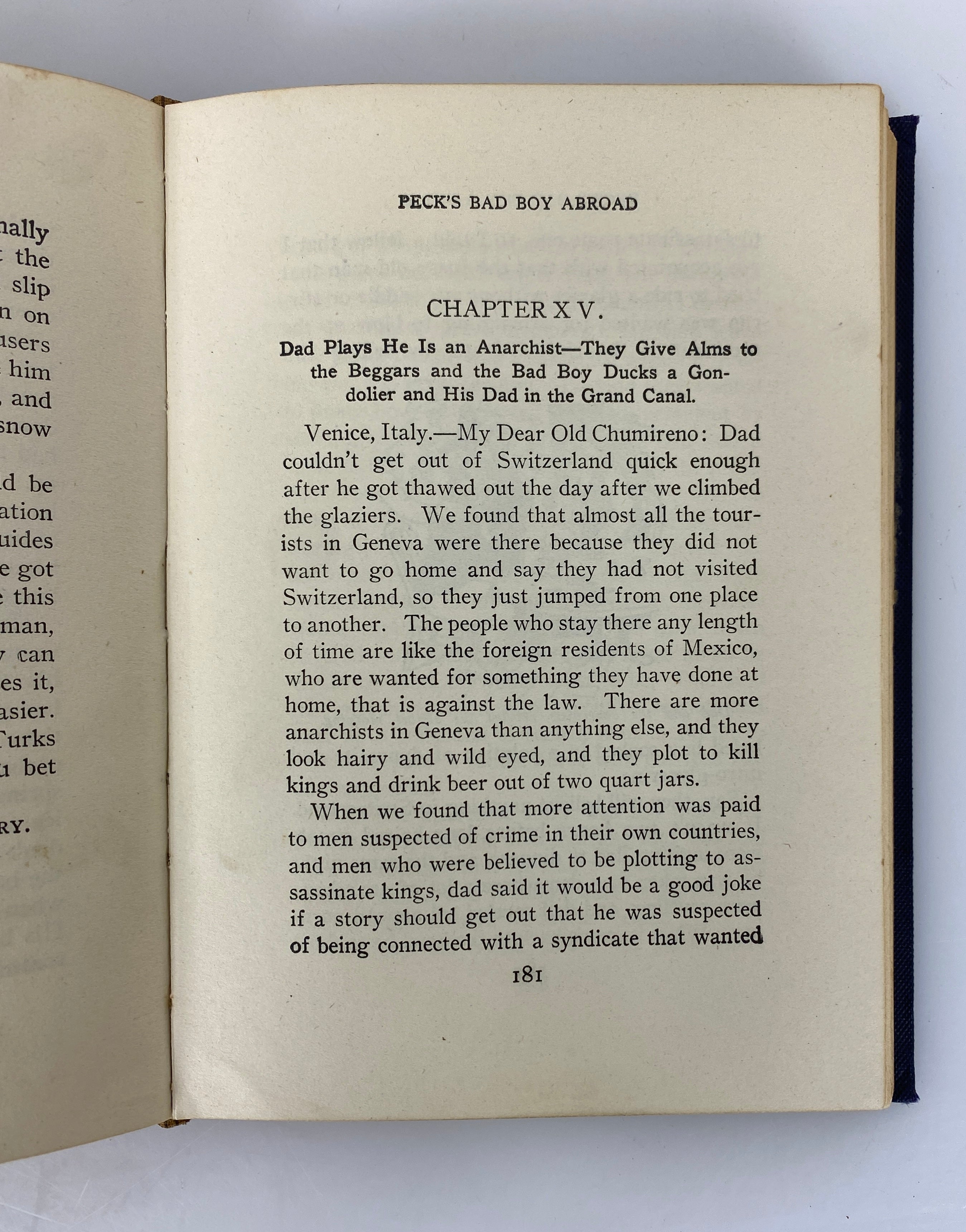 Peck's Bad Boy Abroad by Hon. Geo. W. Peck 1905 Antique HC