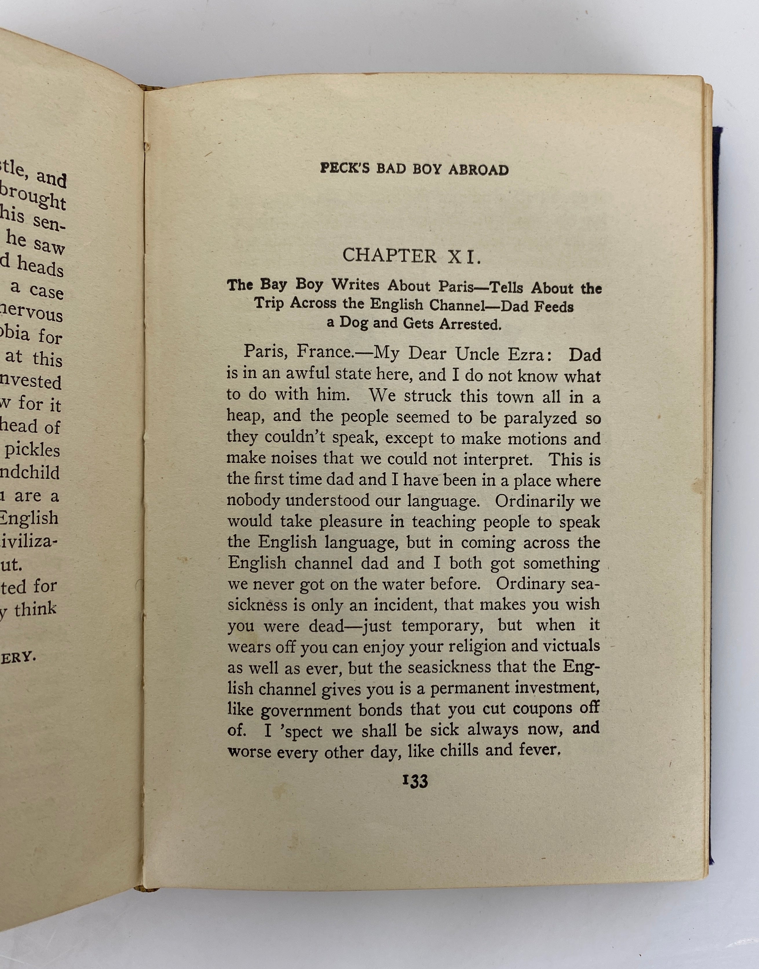 Peck's Bad Boy Abroad by Hon. Geo. W. Peck 1905 Antique HC