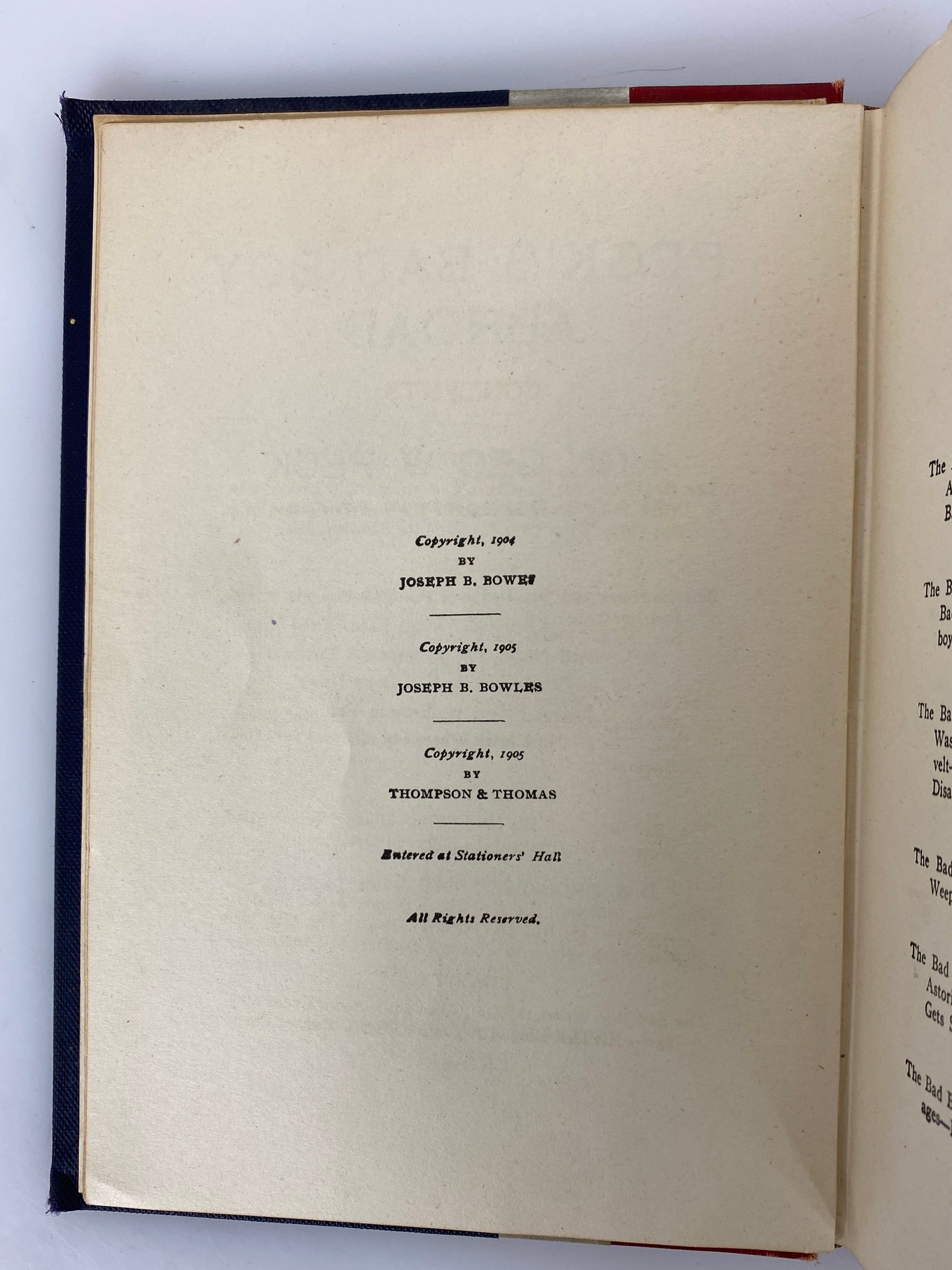 Peck's Bad Boy Abroad by Hon. Geo. W. Peck 1905 Antique HC
