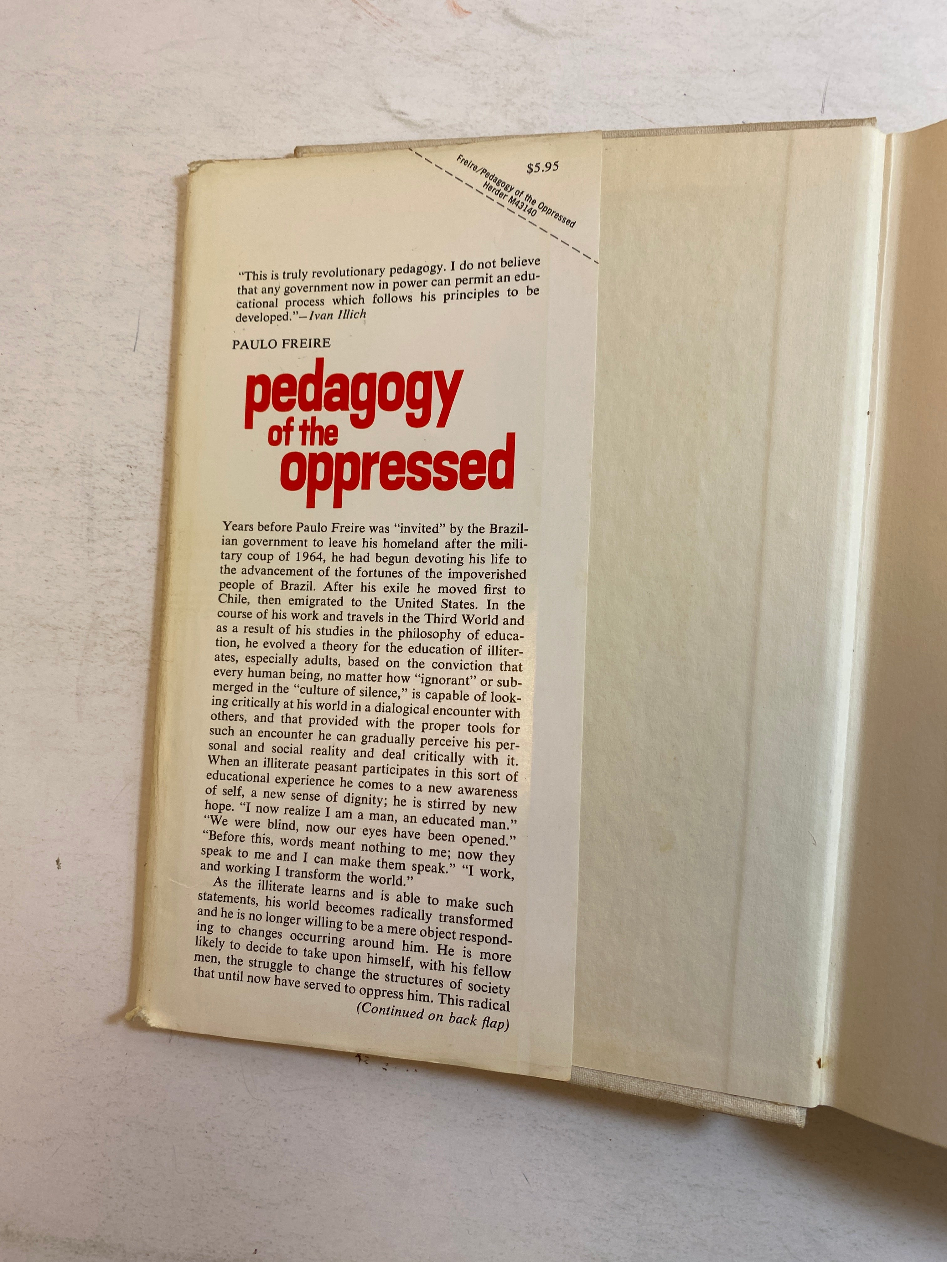 Pedagogy of the Oppressed HCDJ First US Edition 1970