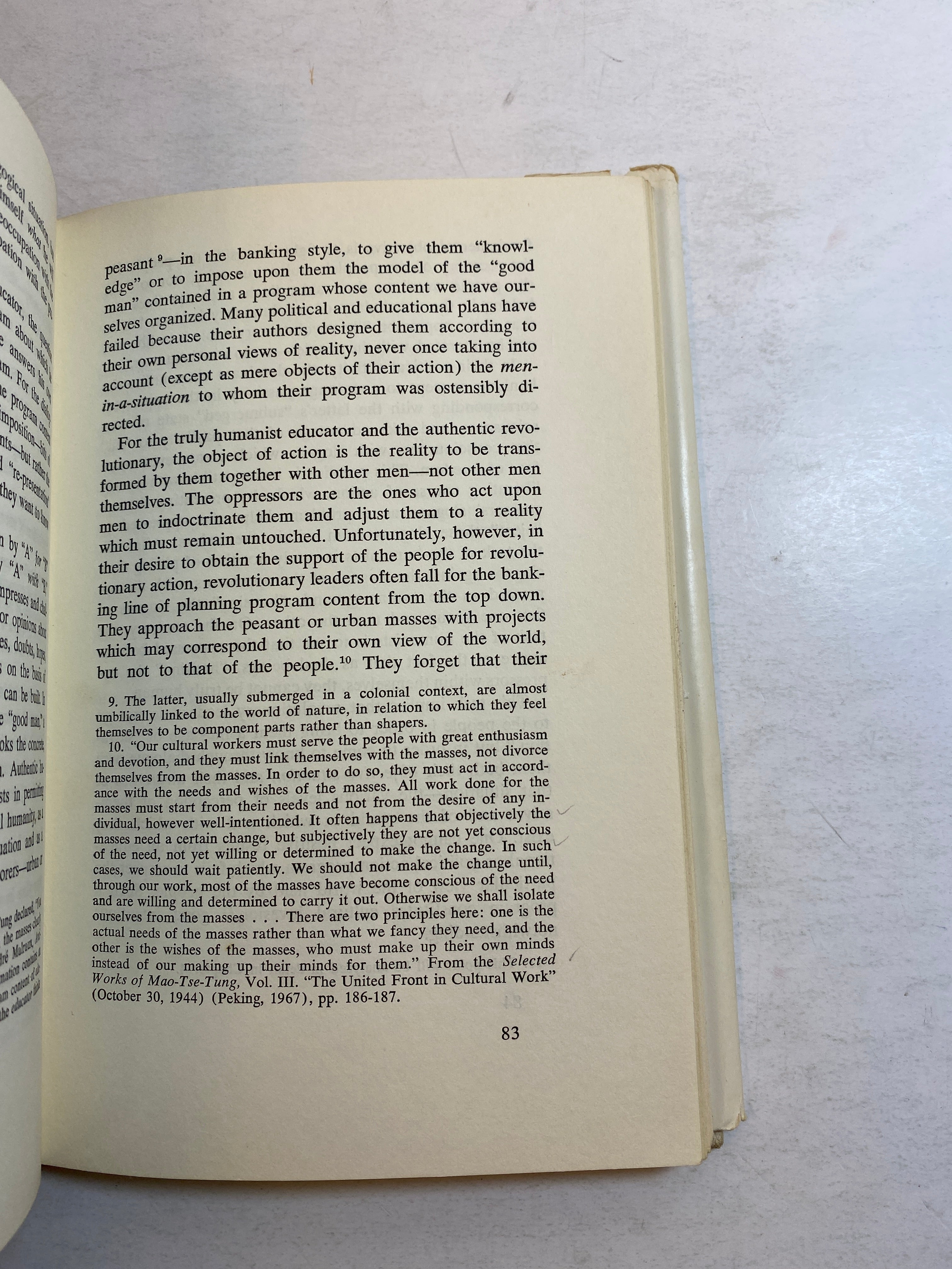 Pedagogy of the Oppressed HCDJ First US Edition 1970