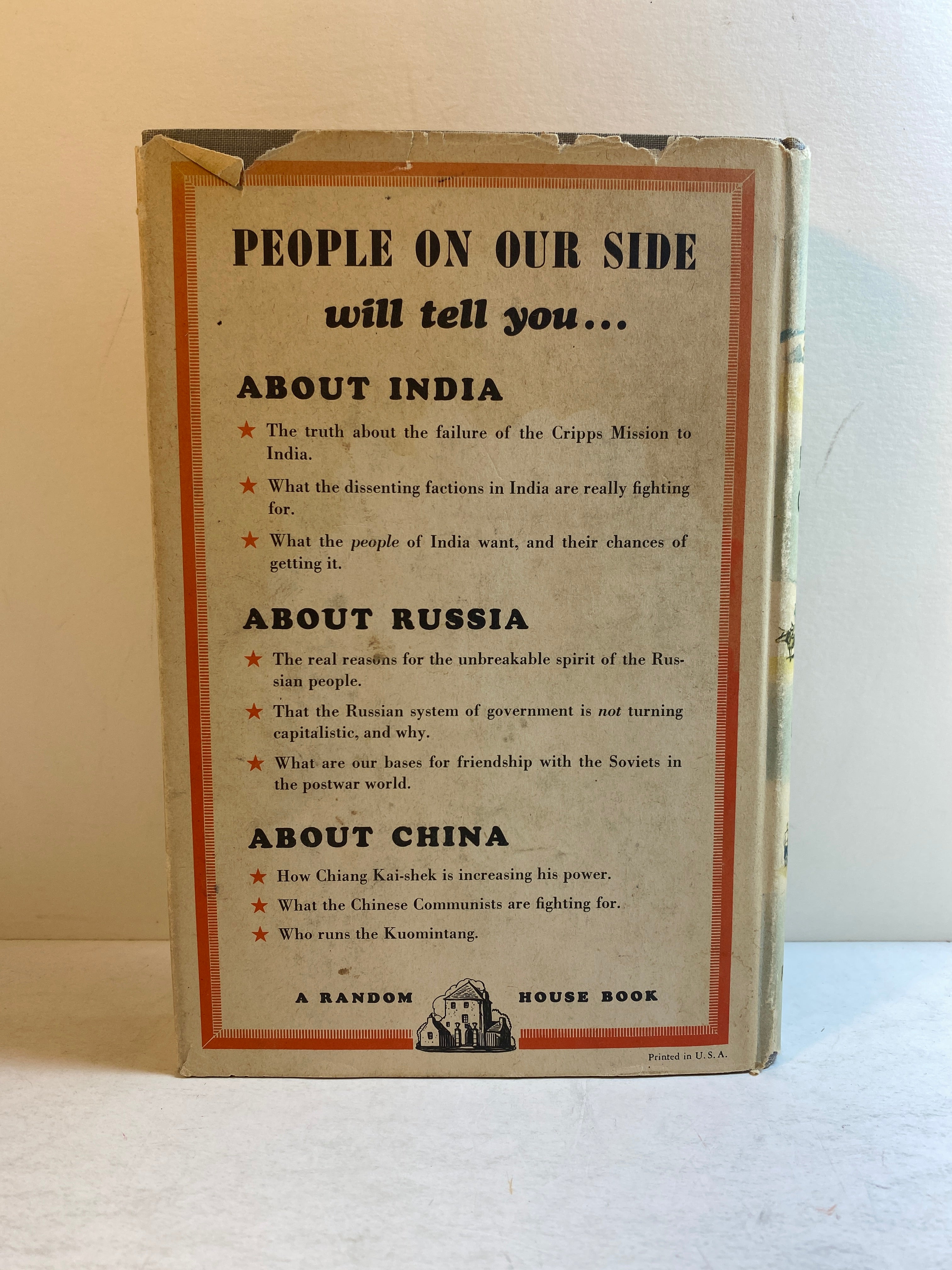 People On Our Side by Edgar Snow 1944 HCDJ