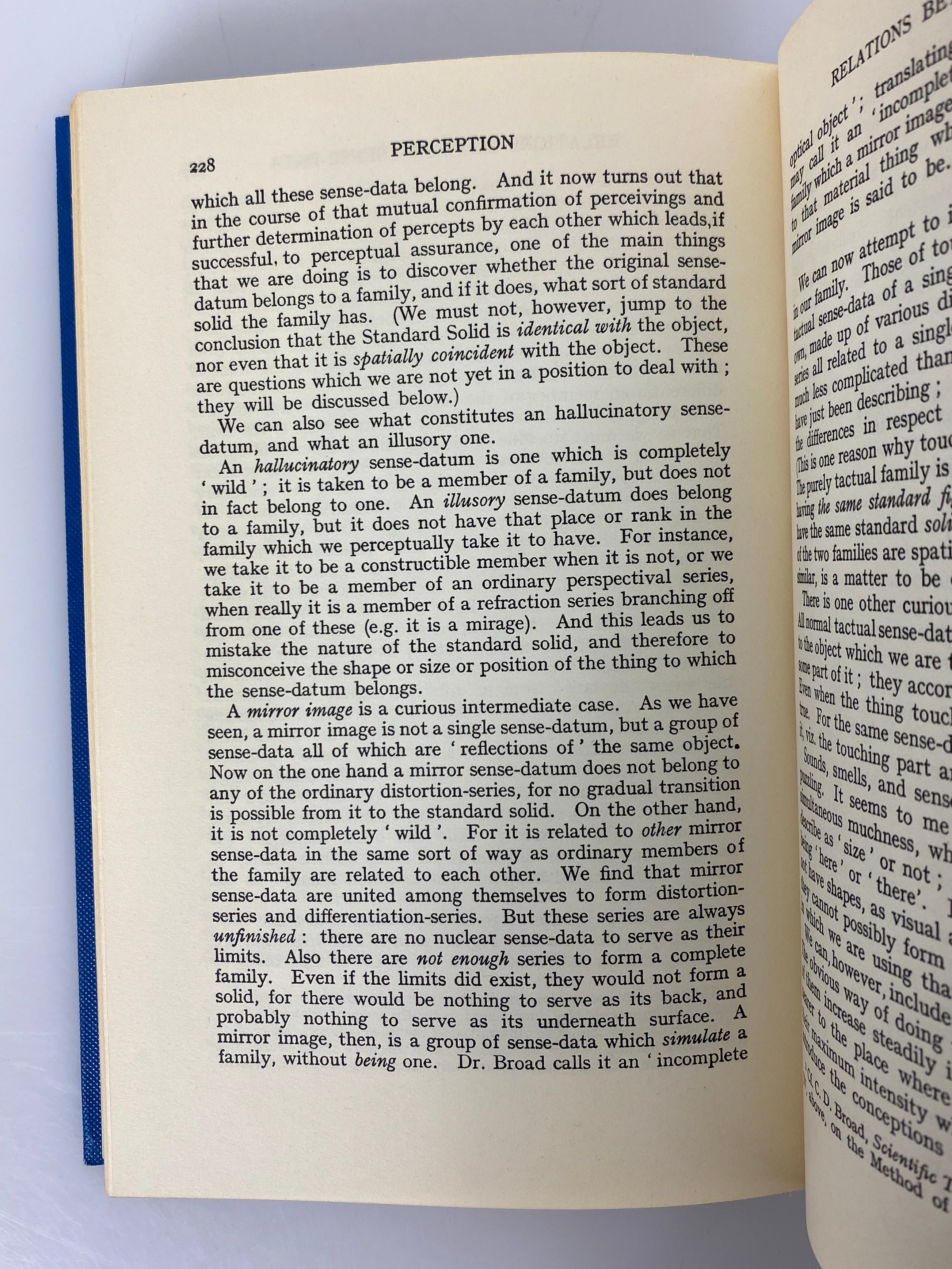 Perception by H.H. Price 1961 Reprint Vintage HC