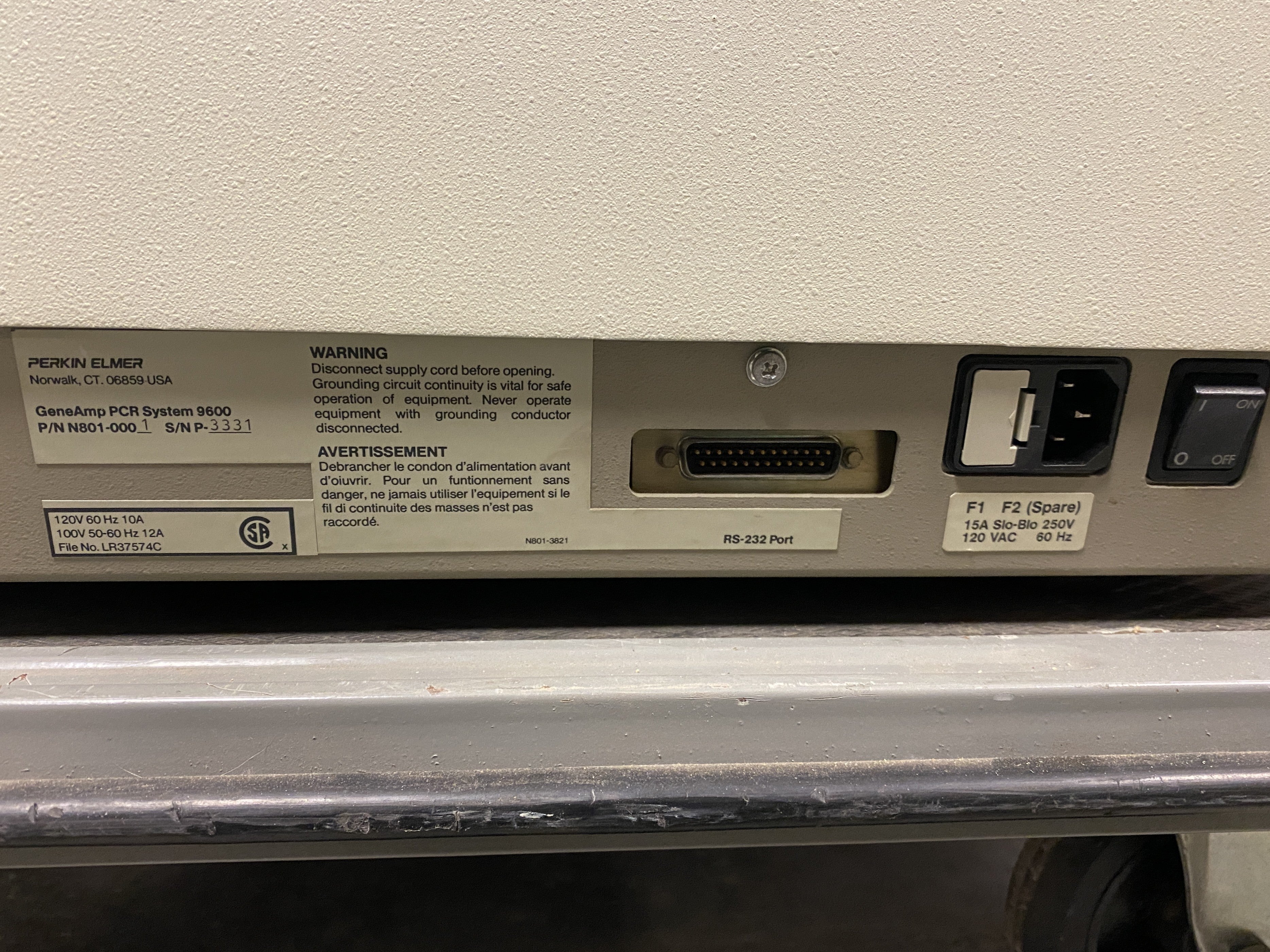 Perkin Elmer GeneAmp PCR System 9600
