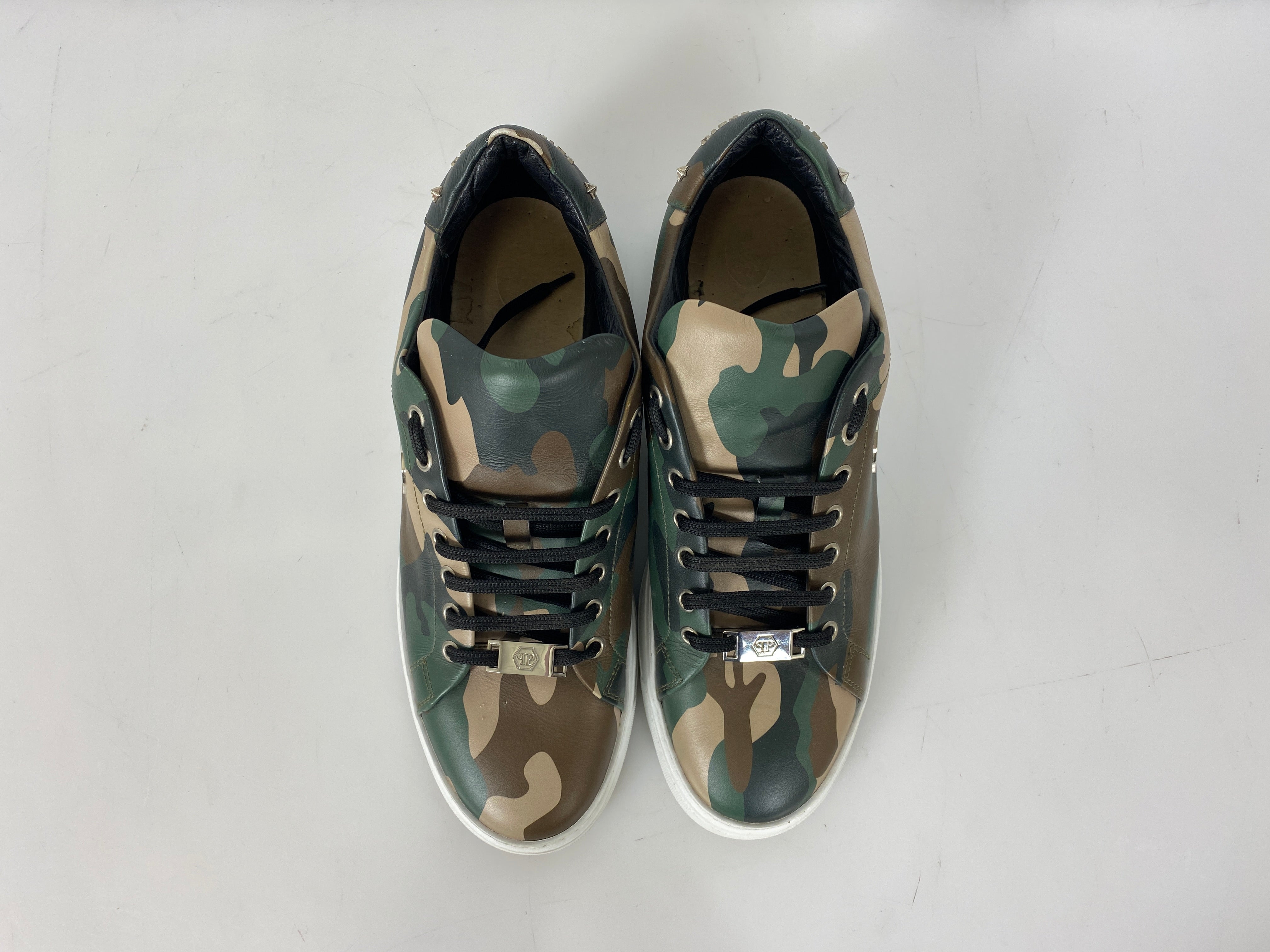 Philipp Plein Camo Skull Sneakers