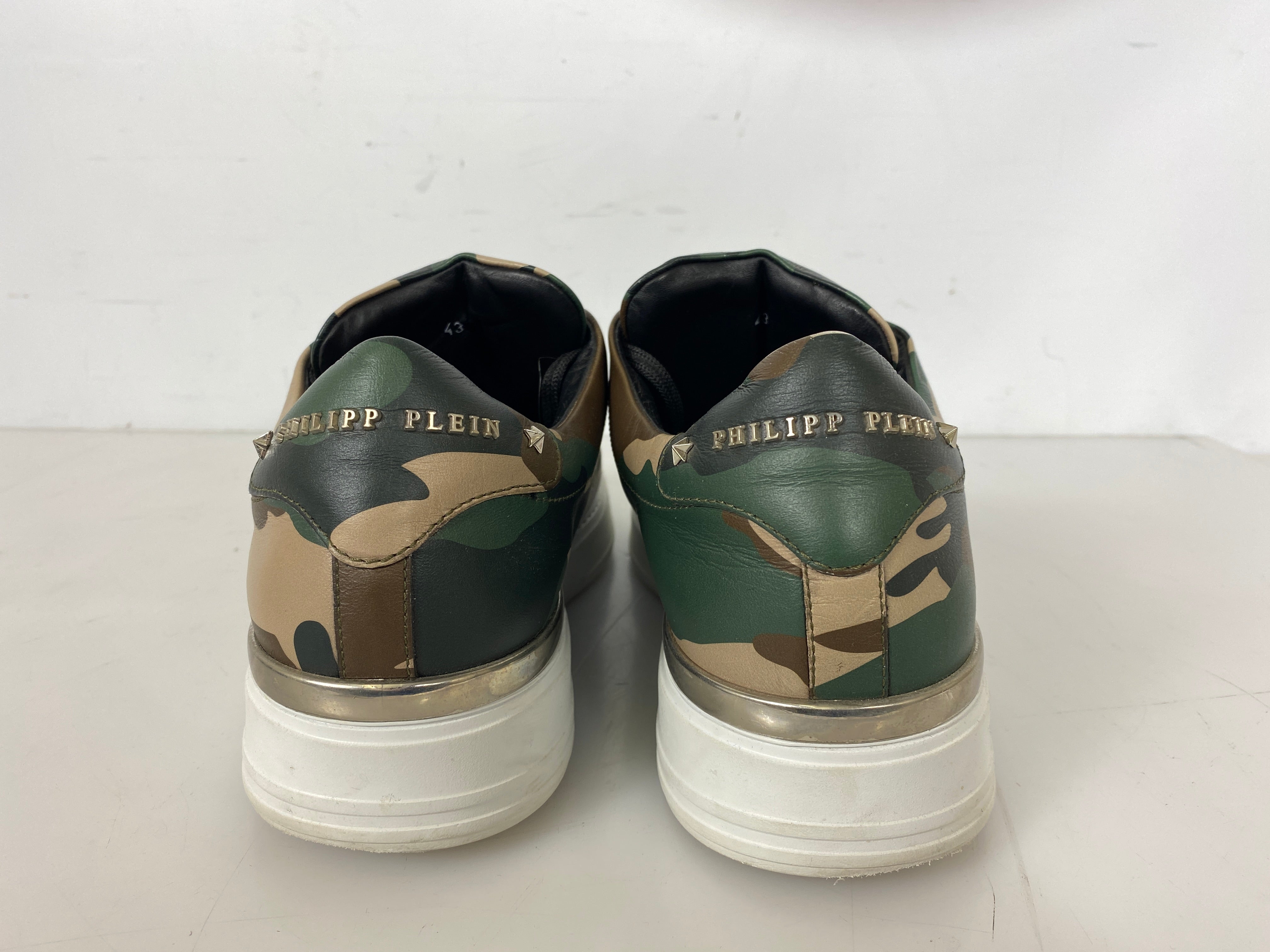 Philipp Plein Camo Skull Sneakers