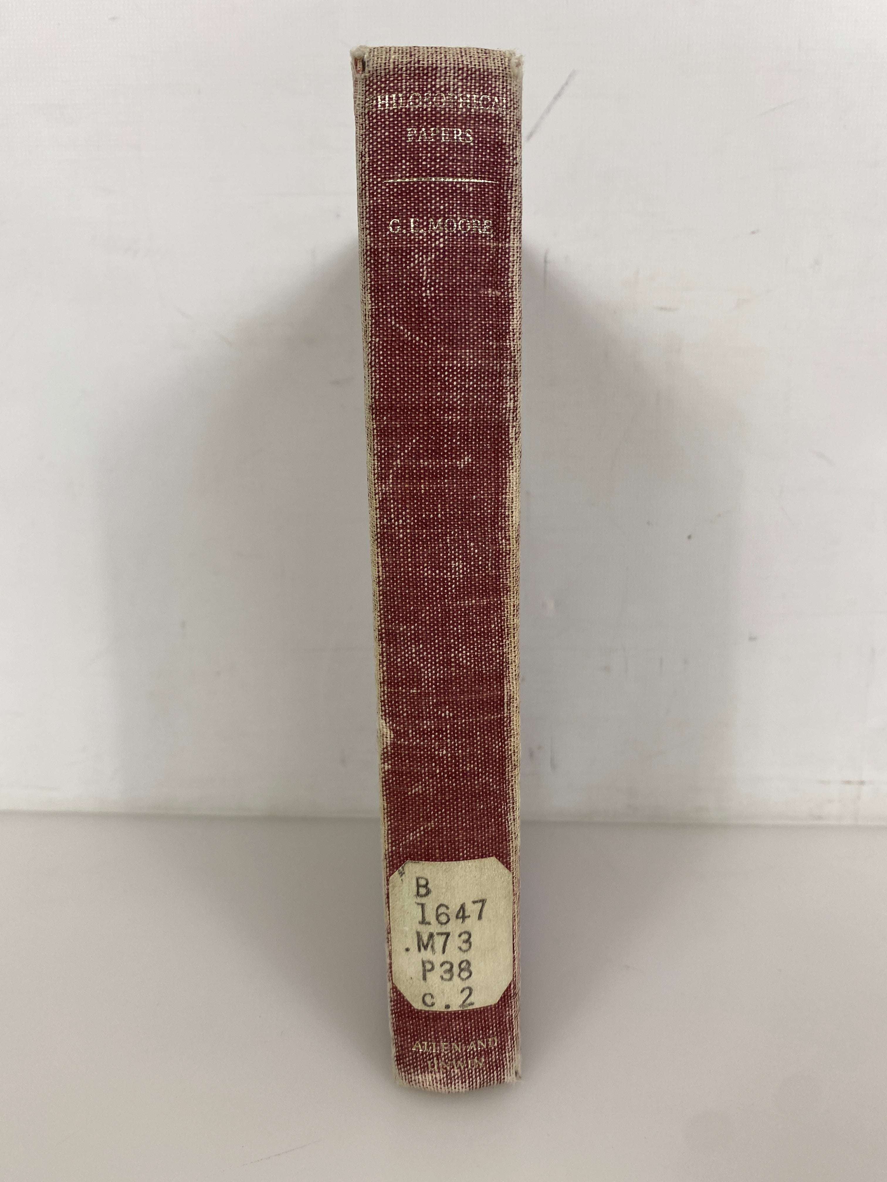 Philosophical Papers by George Edward Moore 1959 1st Edition Ex-Library HC