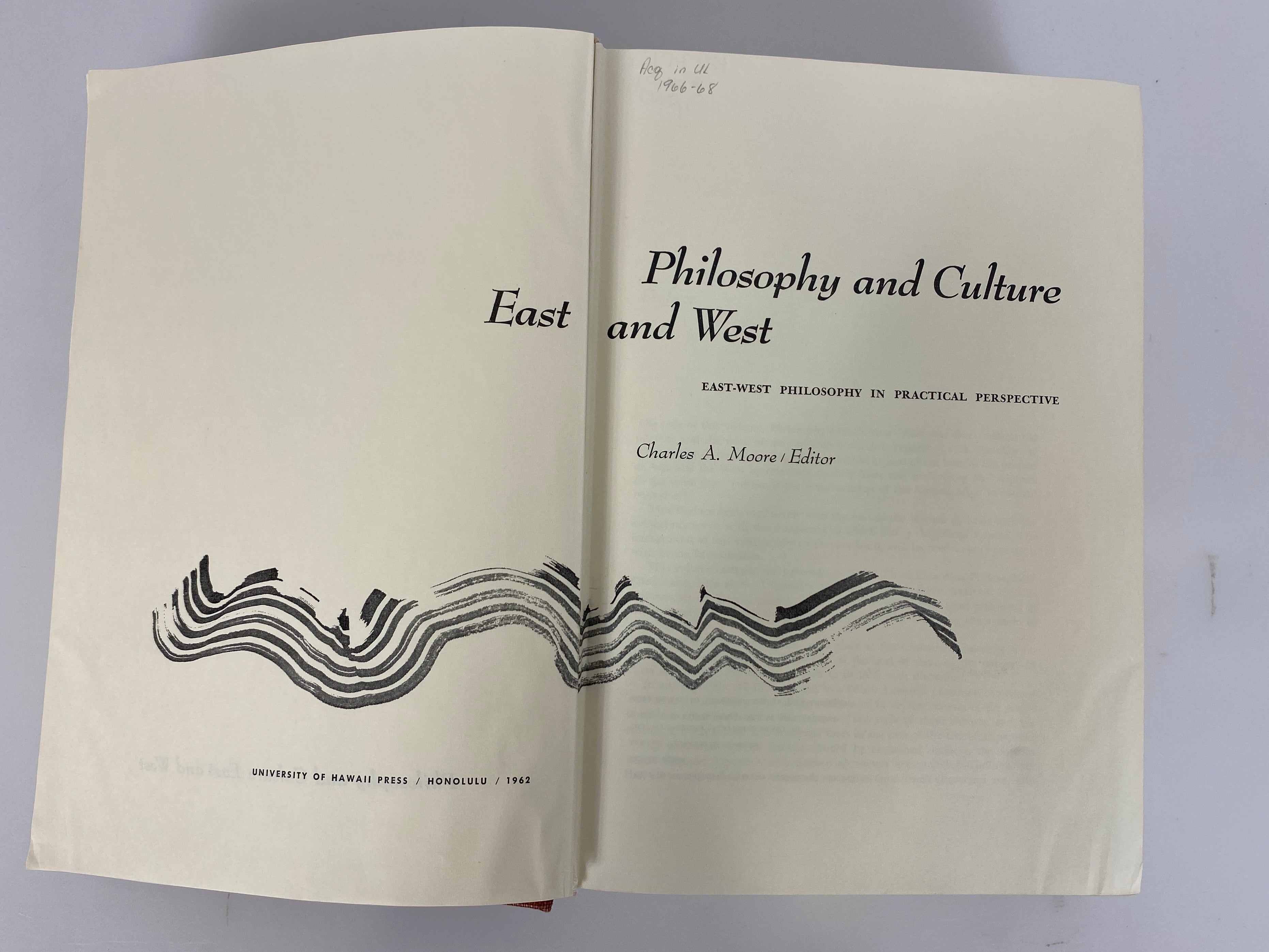 Philosophy and Culture East and West by Moore 1962 Ex-Library HC