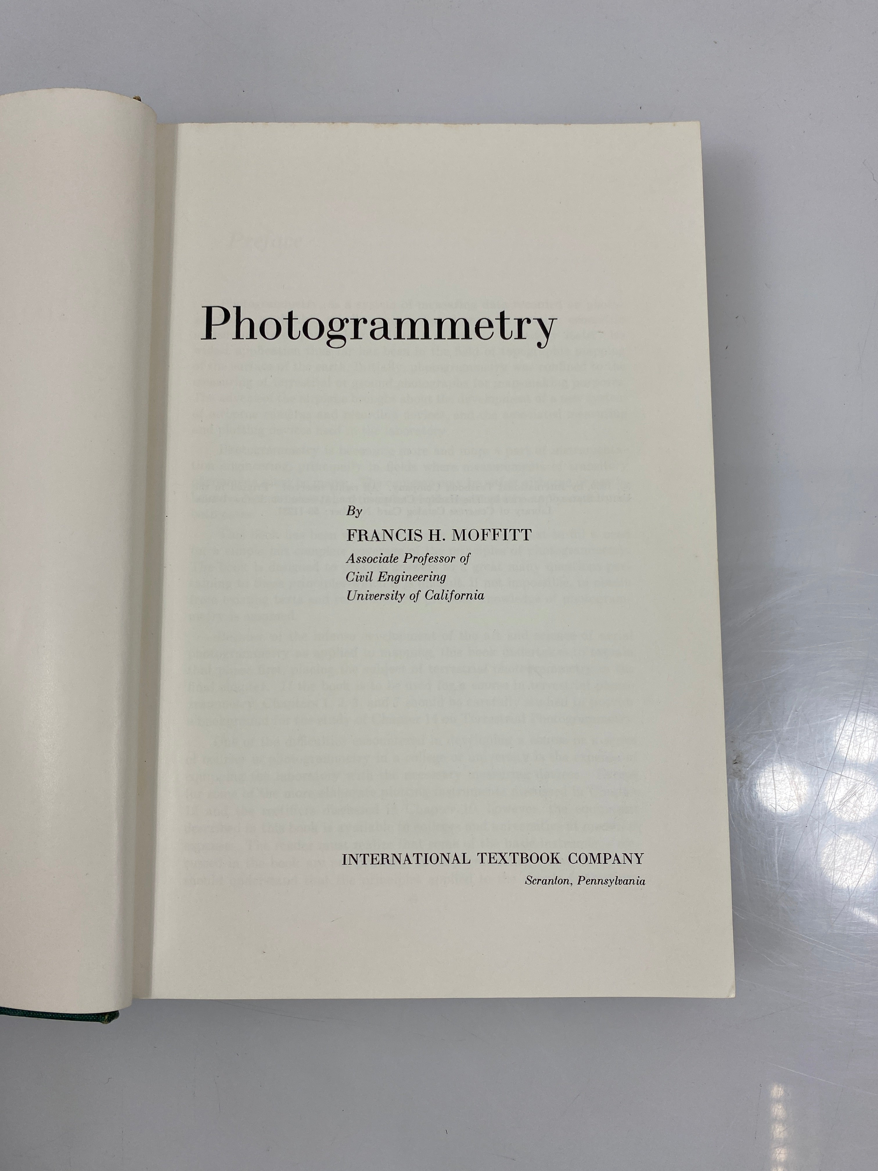 Photogrammetry by Francis H. Moffitt 1959 HCDJ